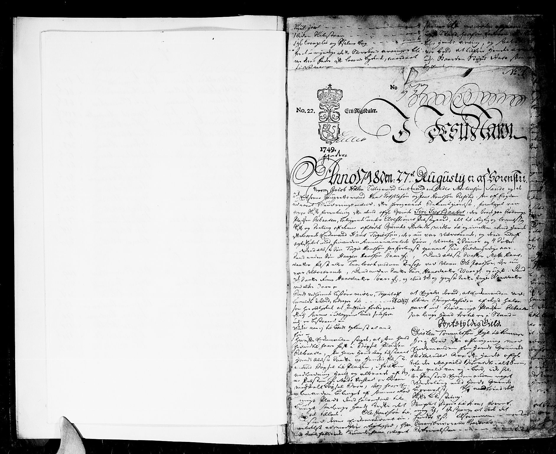 Lister sorenskriveri, AV/SAK-1221-0003/H/Hc/L0031: Skifteprotokoll nr 30a med register, 1748-1752, p. 0b-1a