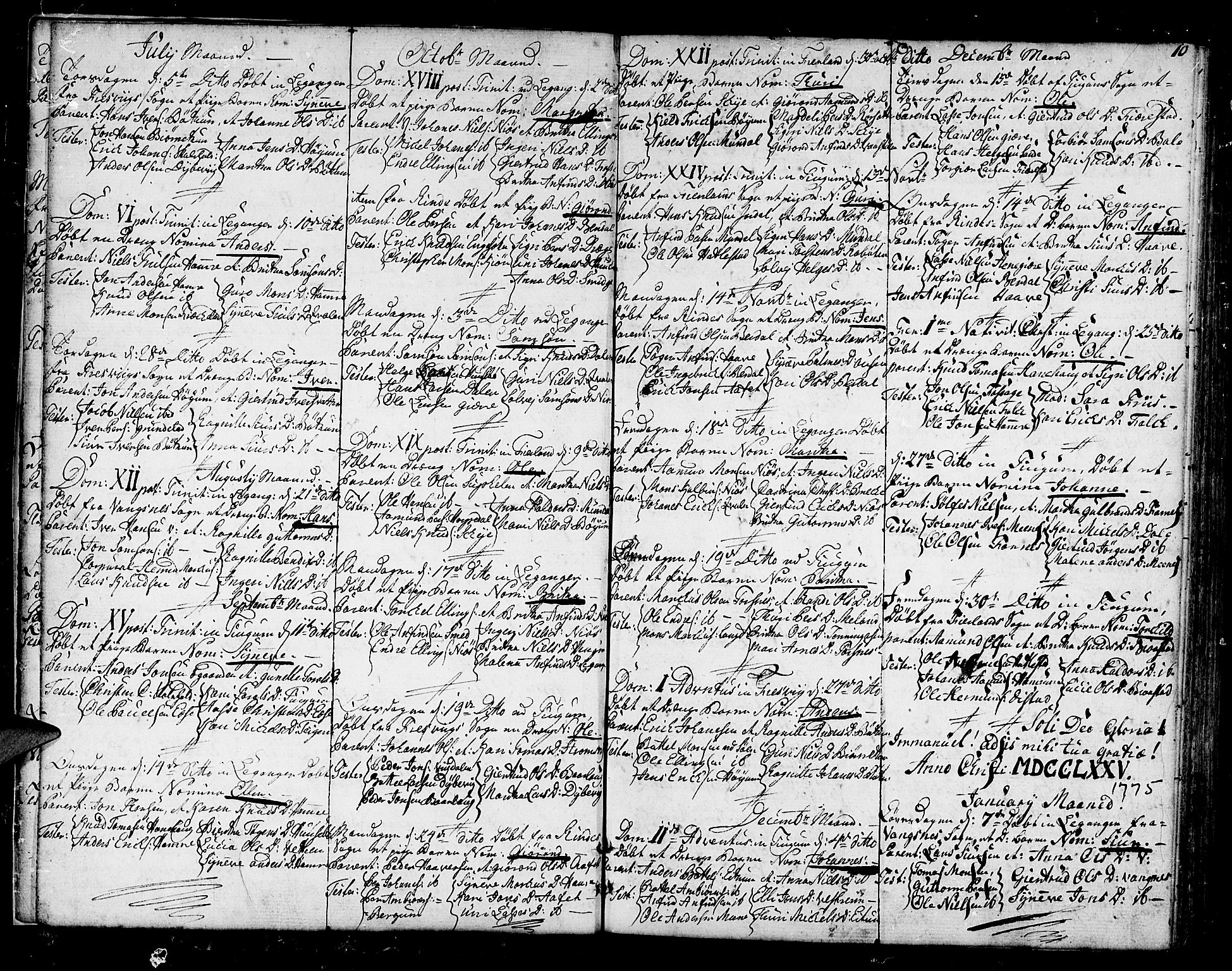 Leikanger sokneprestembete, AV/SAB-A-81001/H/Haa/Haaa/L0004: Parish register (official) no. A 4, 1770-1791, p. 10