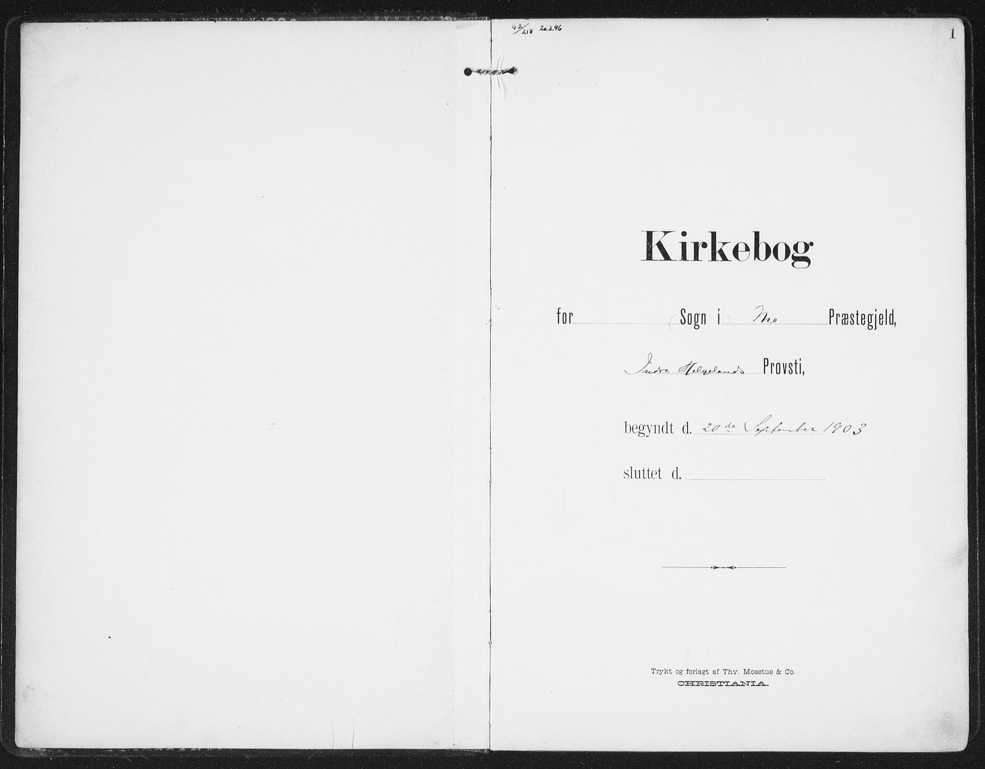 Ministerialprotokoller, klokkerbøker og fødselsregistre - Nordland, SAT/A-1459/827/L0402: Parish register (official) no. 827A14, 1903-1912, p. 1