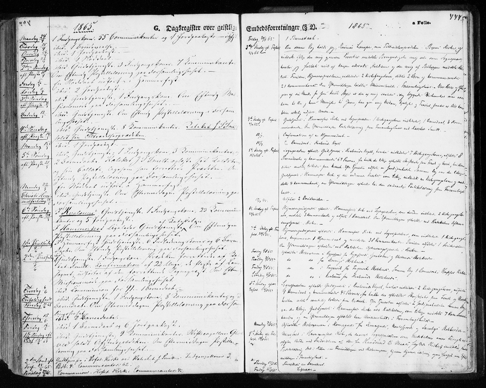 Hammerfest sokneprestkontor, SATØ/S-1347/H/Ha/L0005.kirke: Parish register (official) no. 5, 1857-1869, p. 444