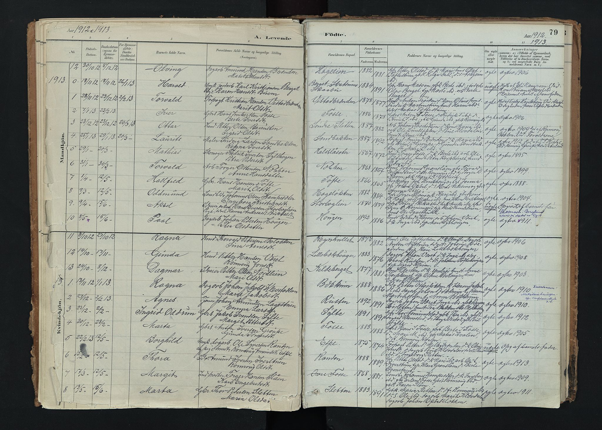 Nord-Fron prestekontor, SAH/PREST-080/H/Ha/Haa/L0005: Parish register (official) no. 5, 1884-1914, p. 79