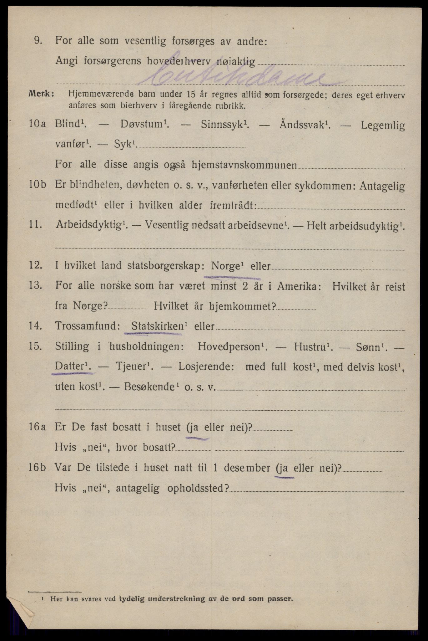 SAT, 1920 census for Trondheim, 1920, p. 51811