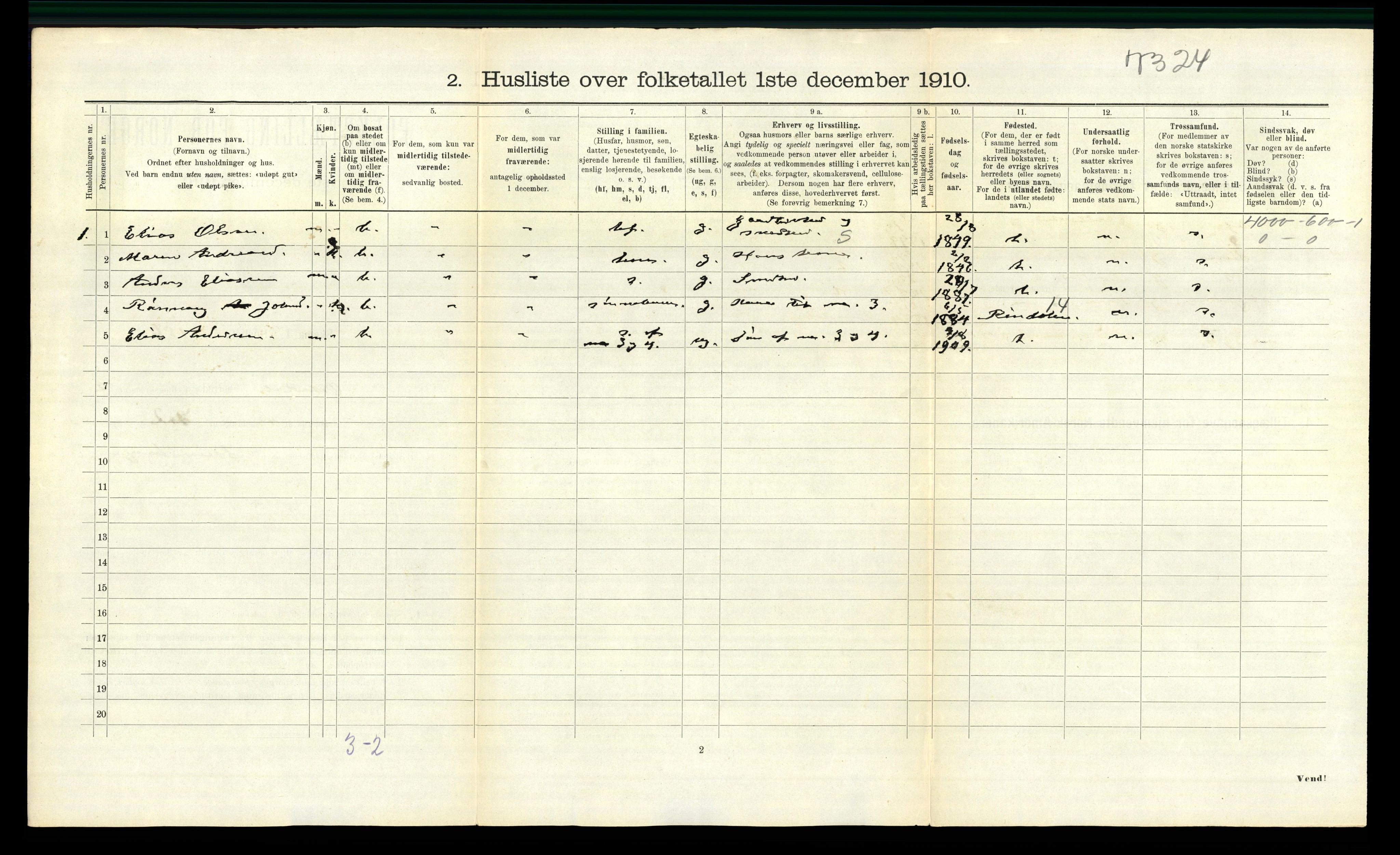 RA, 1910 census for Orkdal, 1910, p. 920