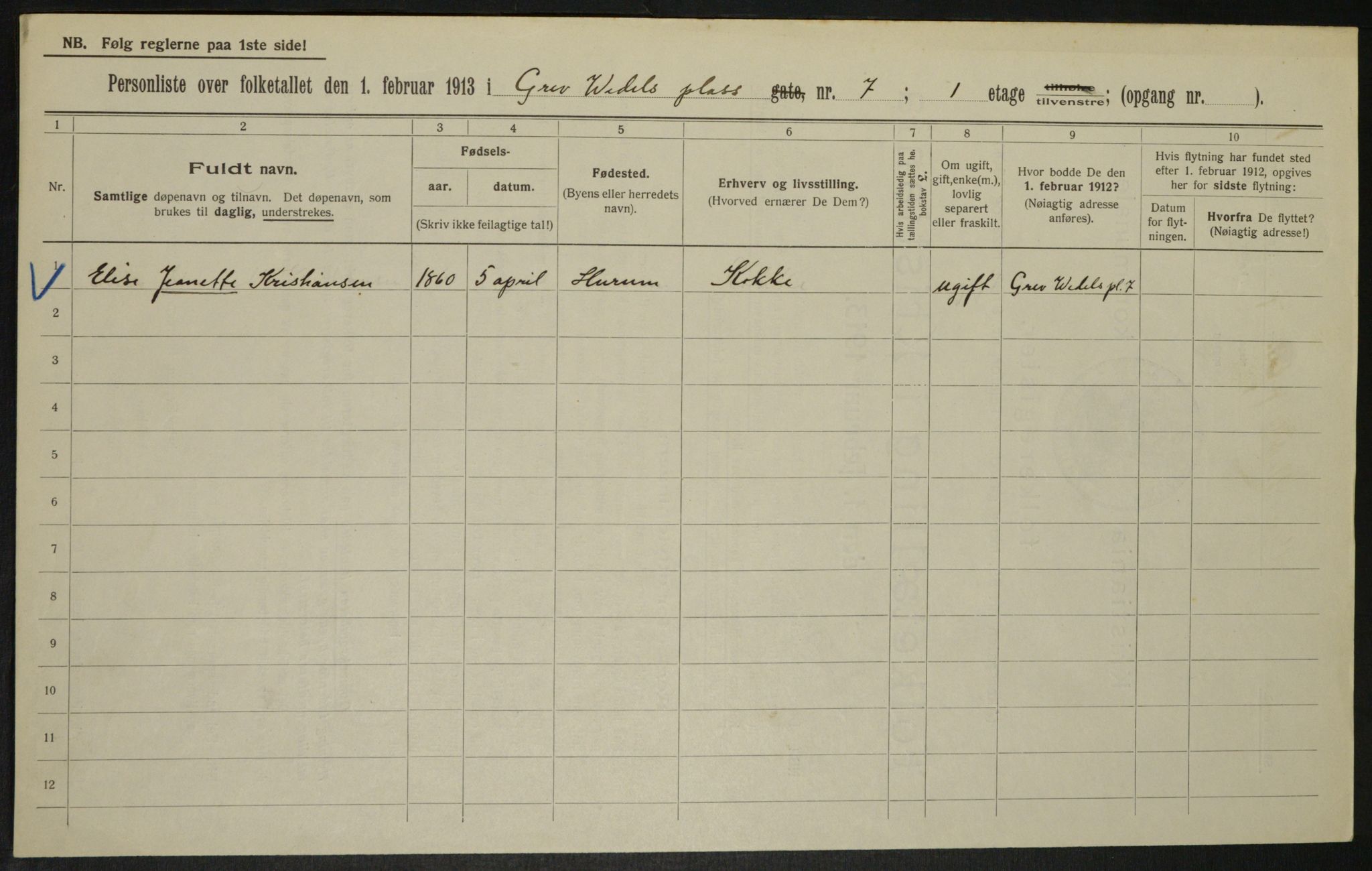 OBA, Municipal Census 1913 for Kristiania, 1913, p. 30028