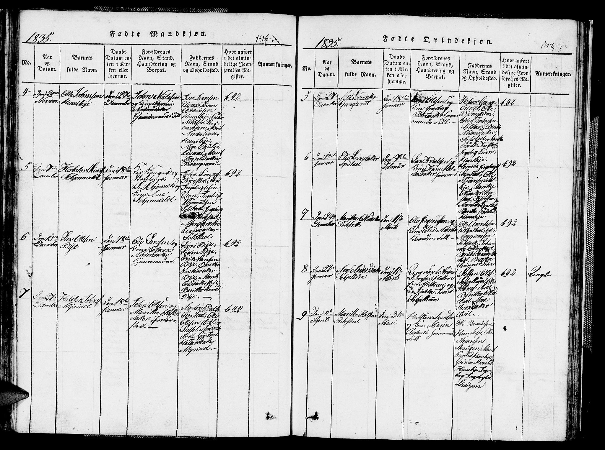 Ministerialprotokoller, klokkerbøker og fødselsregistre - Sør-Trøndelag, AV/SAT-A-1456/667/L0796: Parish register (copy) no. 667C01, 1817-1836, p. 146-147