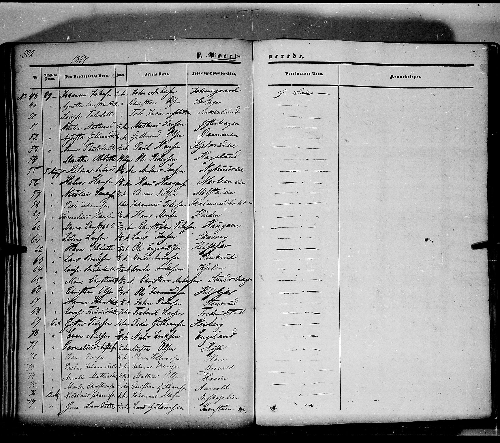 Nes prestekontor, Hedmark, SAH/PREST-020/K/Ka/L0004: Parish register (official) no. 4, 1852-1886, p. 502