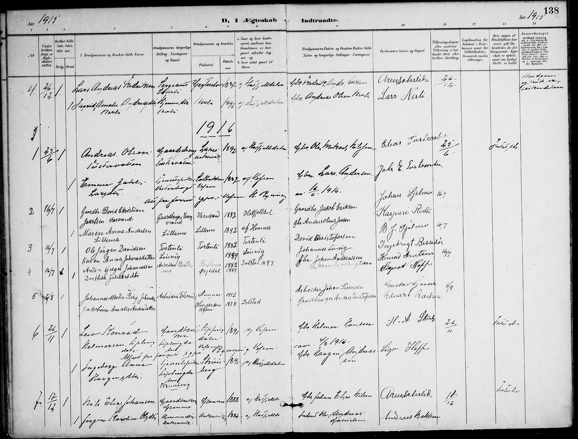 Ministerialprotokoller, klokkerbøker og fødselsregistre - Nordland, AV/SAT-A-1459/823/L0326: Parish register (official) no. 823A03, 1899-1919, p. 138