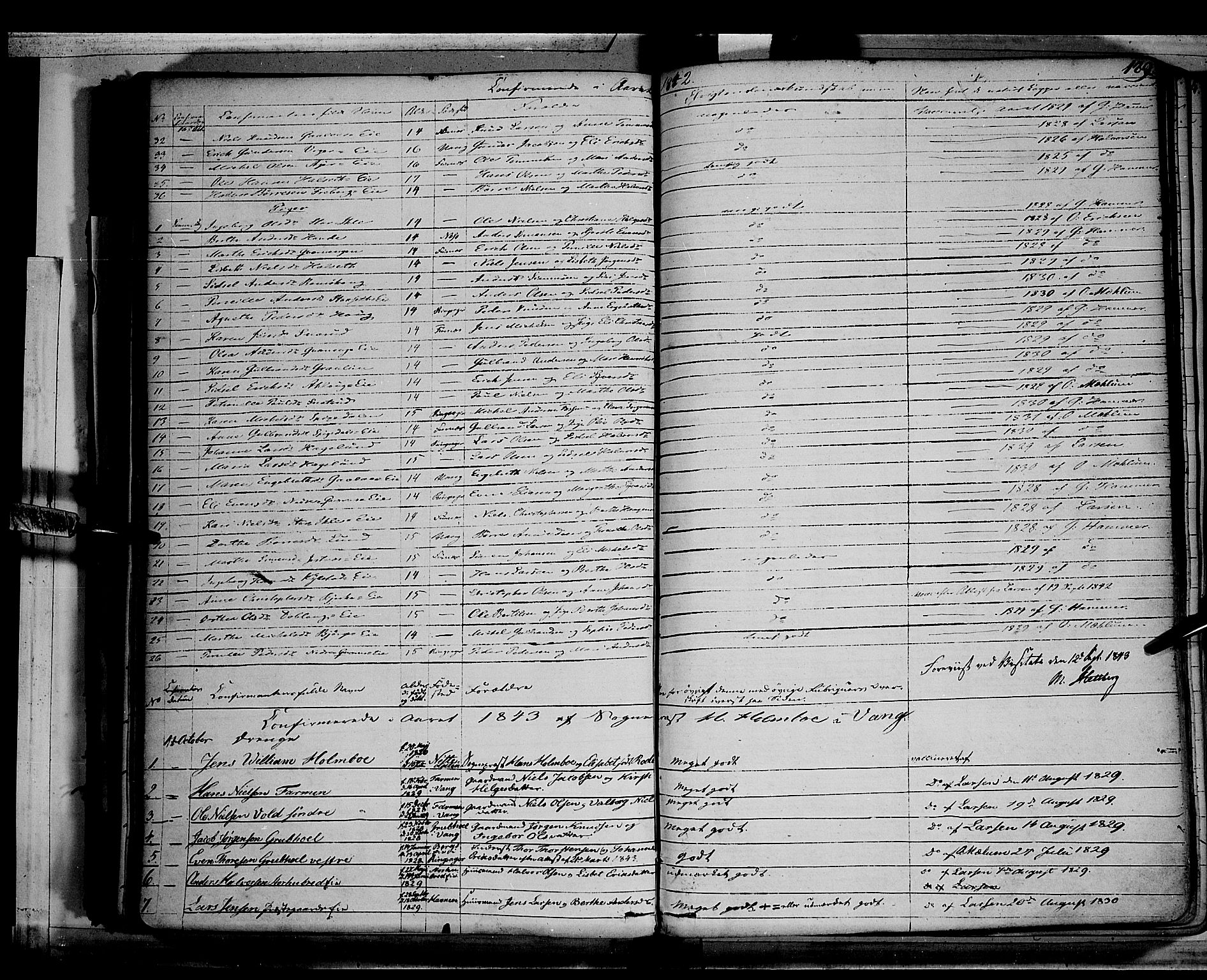 Vang prestekontor, Hedmark, SAH/PREST-008/H/Ha/Haa/L0010: Parish register (official) no. 10, 1841-1855, p. 189