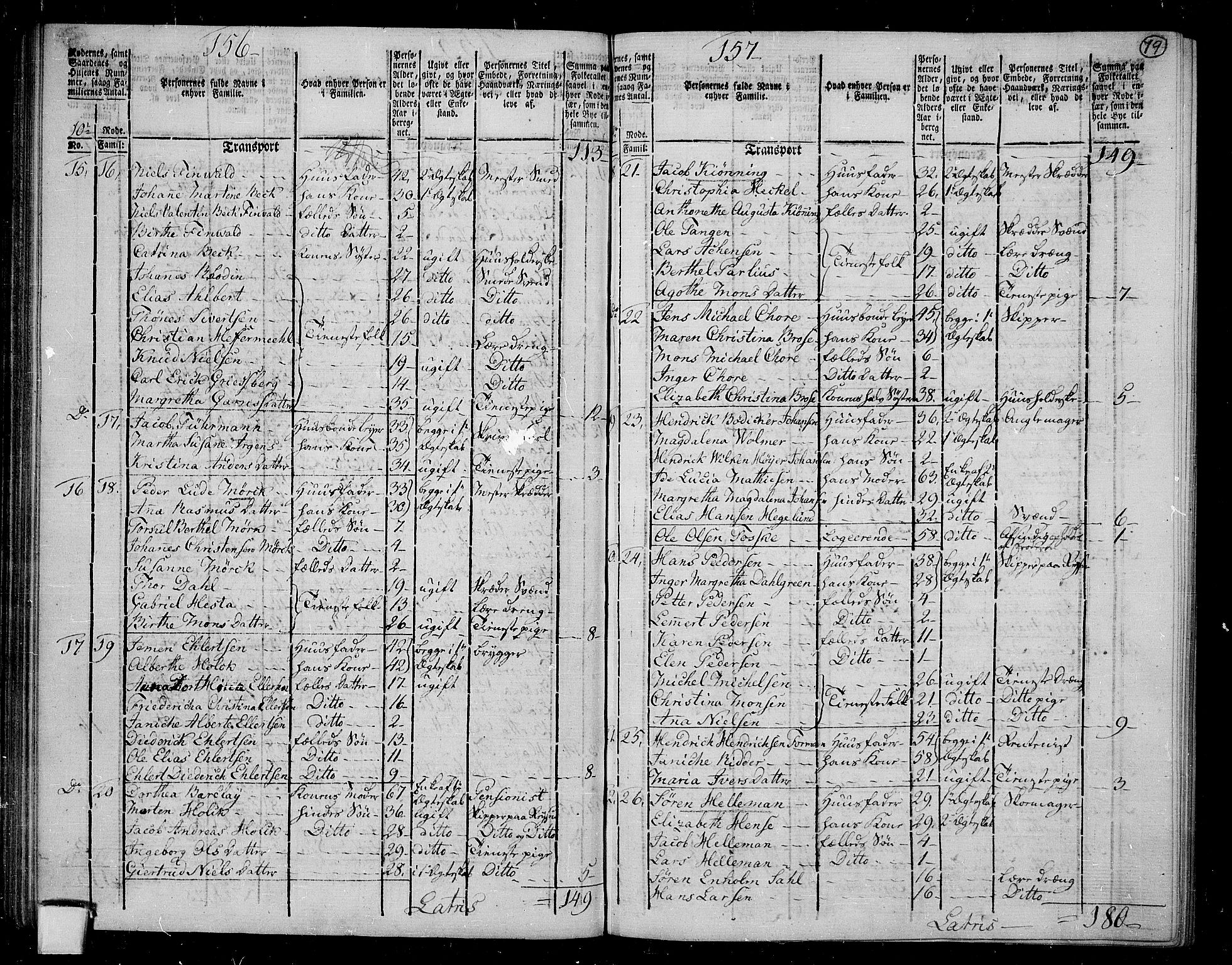 RA, 1801 census for 1301 Bergen, 1801, p. 78b-79a