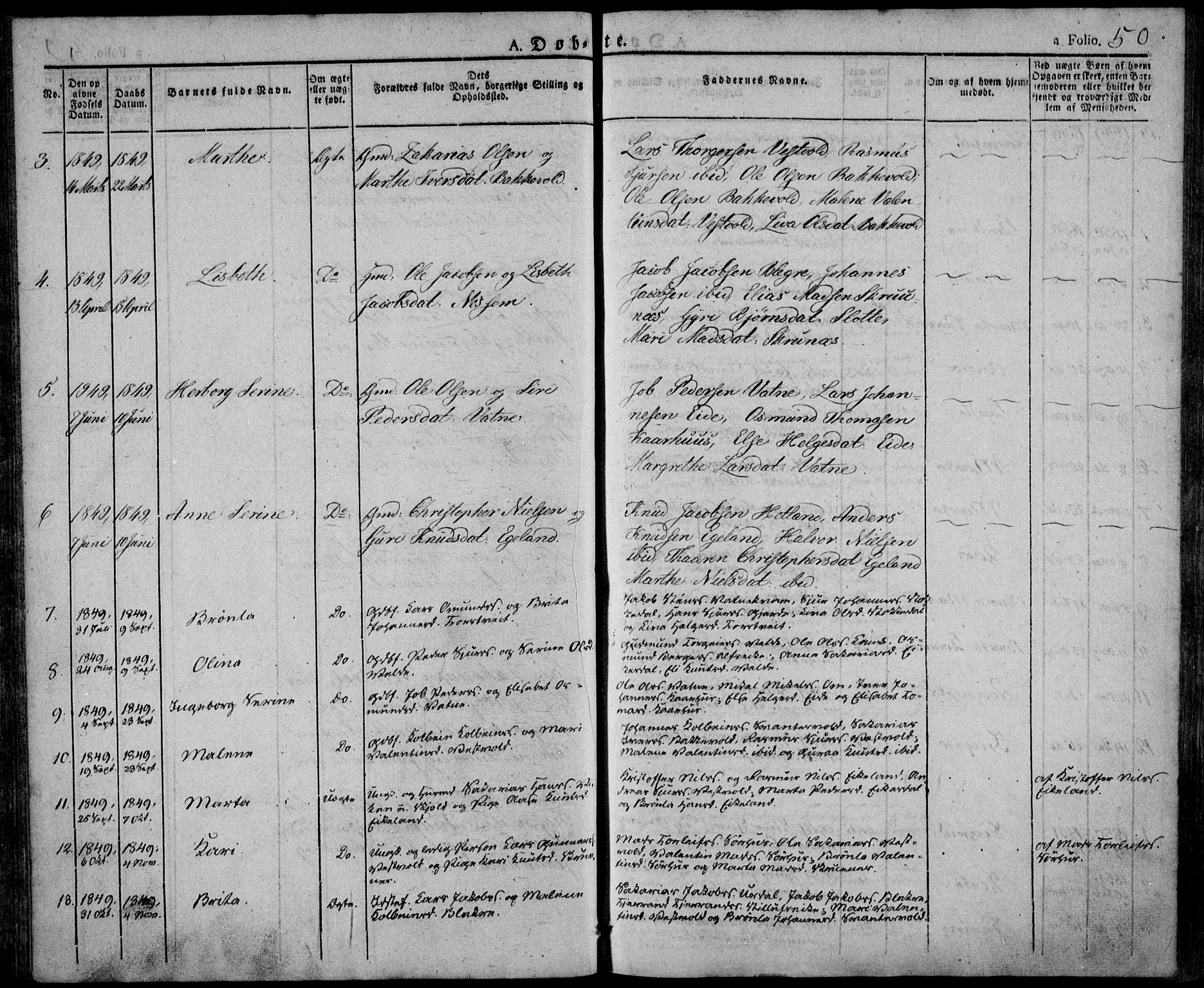 Skjold sokneprestkontor, AV/SAST-A-101847/H/Ha/Haa/L0005: Parish register (official) no. A 5, 1830-1856, p. 50