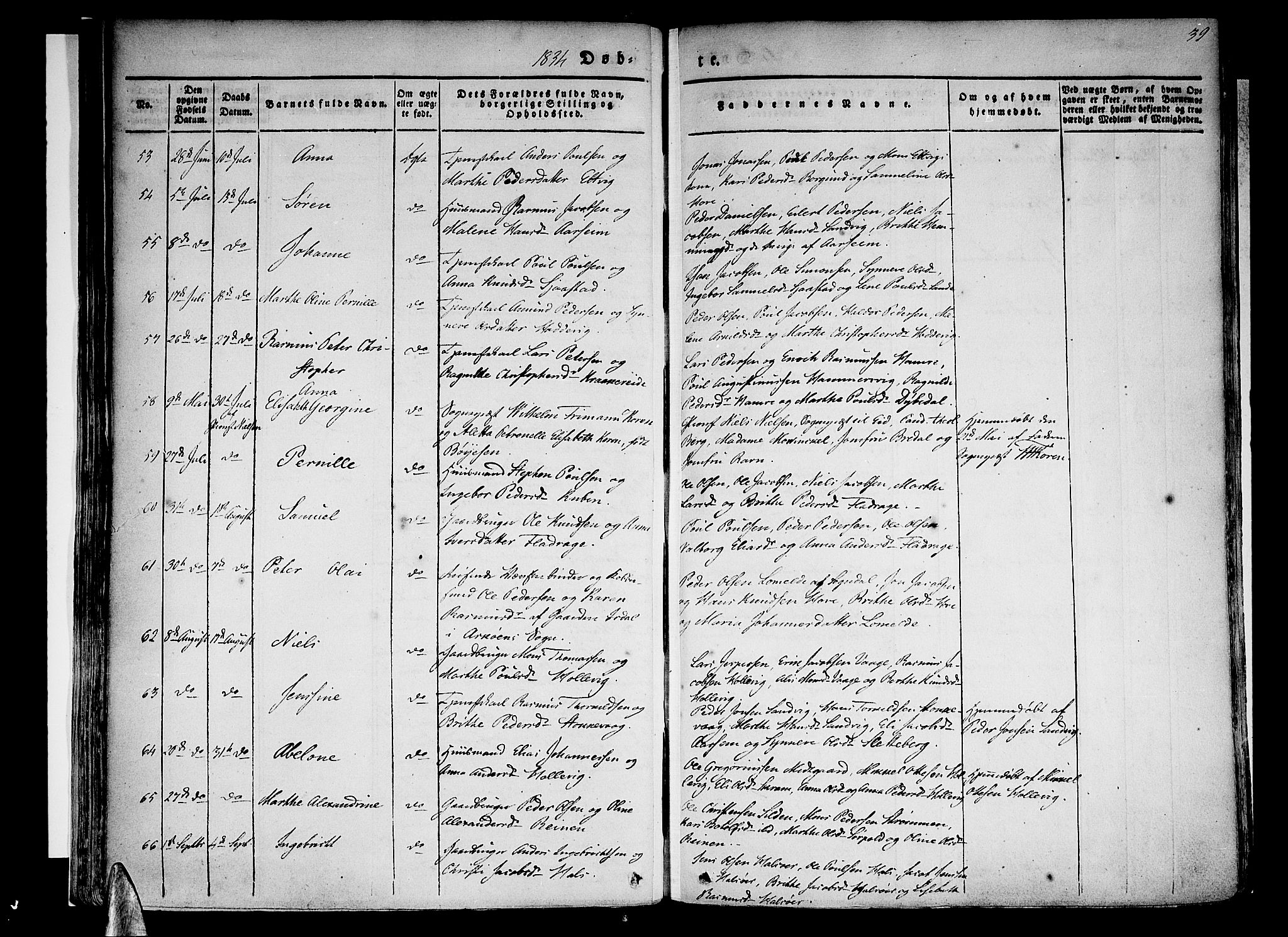 Selje sokneprestembete, SAB/A-99938/H/Ha/Haa/Haaa: Parish register (official) no. A 9, 1829-1844, p. 39