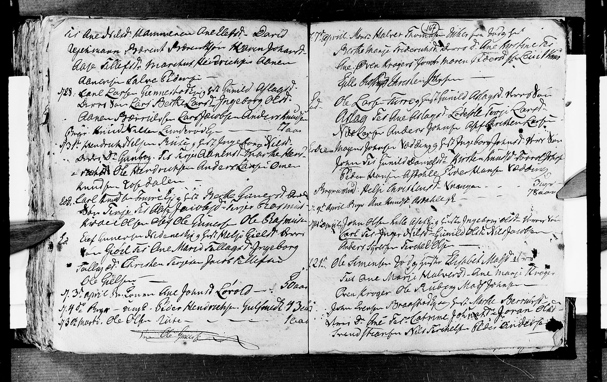 Øyestad sokneprestkontor, SAK/1111-0049/F/Fb/L0001: Parish register (copy) no. B 1, 1780-1794, p. 167