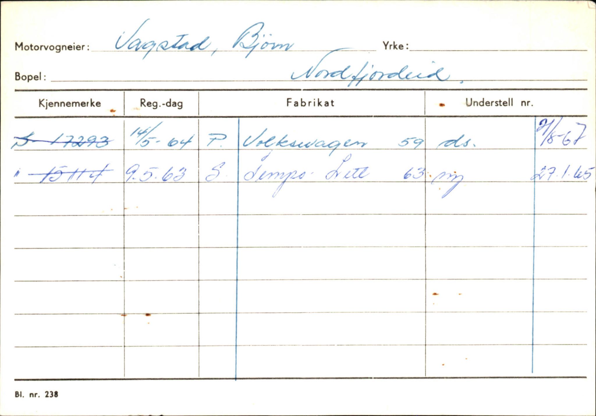 Statens vegvesen, Sogn og Fjordane vegkontor, SAB/A-5301/4/F/L0130: Eigarregister Eid T-Å. Høyanger A-O, 1945-1975, p. 118