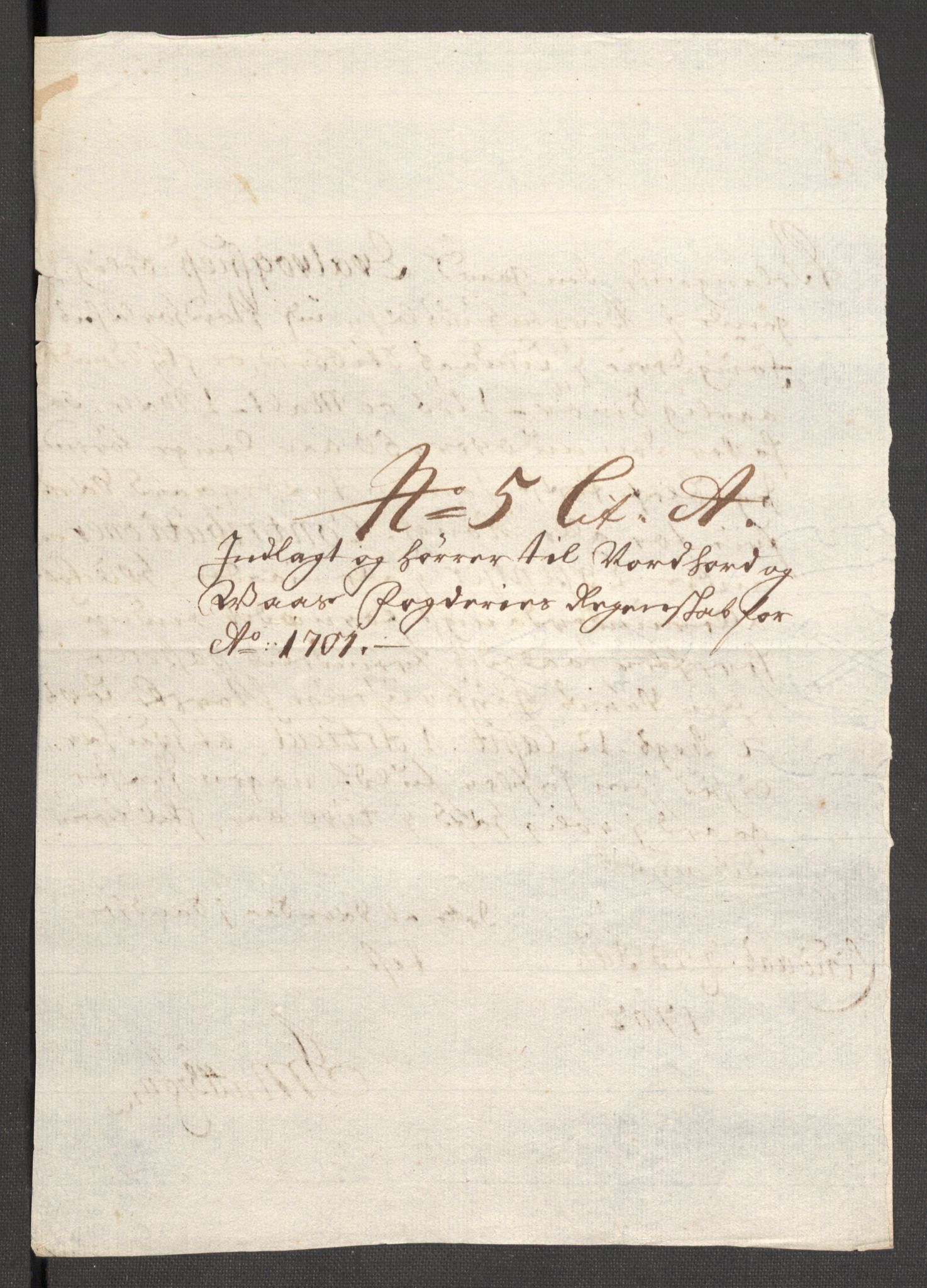 Rentekammeret inntil 1814, Reviderte regnskaper, Fogderegnskap, AV/RA-EA-4092/R51/L3185: Fogderegnskap Nordhordland og Voss, 1700-1701, p. 398