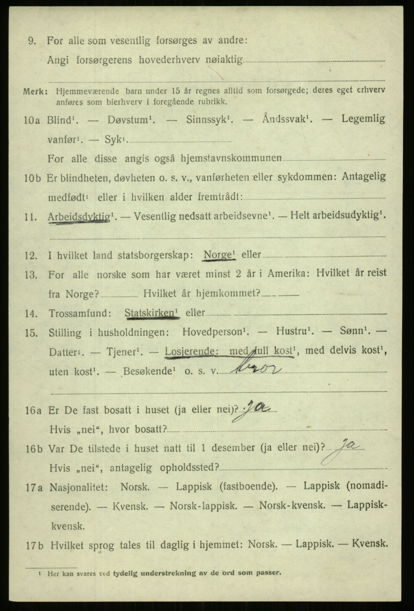 SATØ, 1920 census for Trondenes, 1920, p. 18561