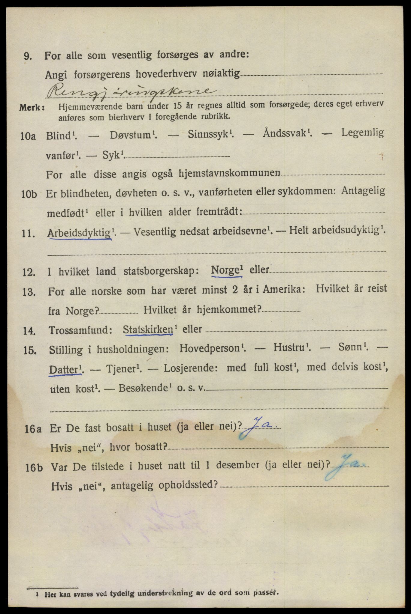 SAO, 1920 census for Vestby, 1920, p. 5274