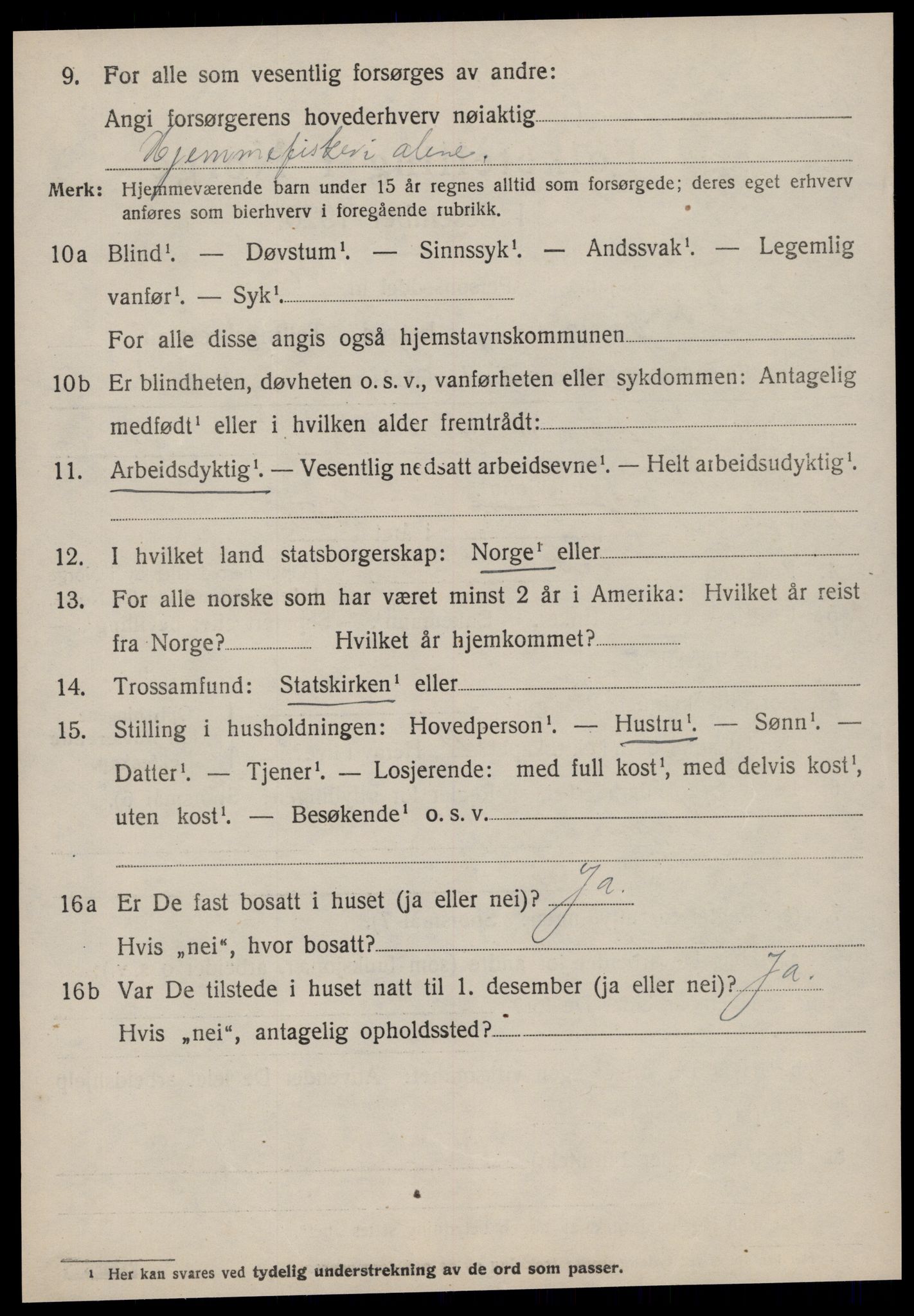 SAT, 1920 census for Edøy, 1920, p. 933