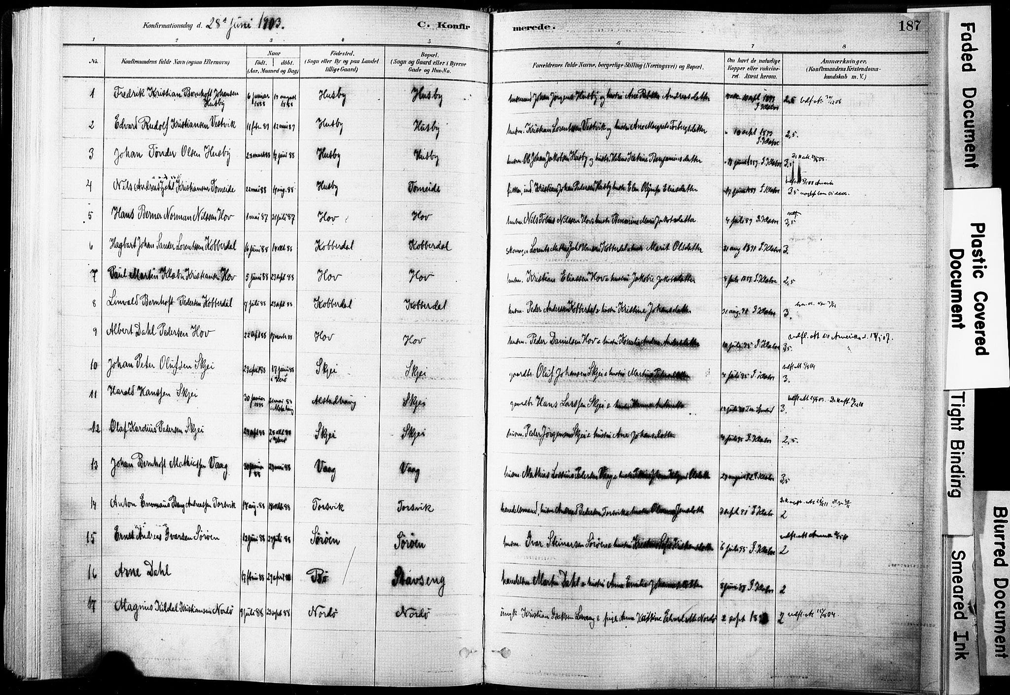Ministerialprotokoller, klokkerbøker og fødselsregistre - Nordland, SAT/A-1459/835/L0525: Parish register (official) no. 835A03I, 1881-1910, p. 187