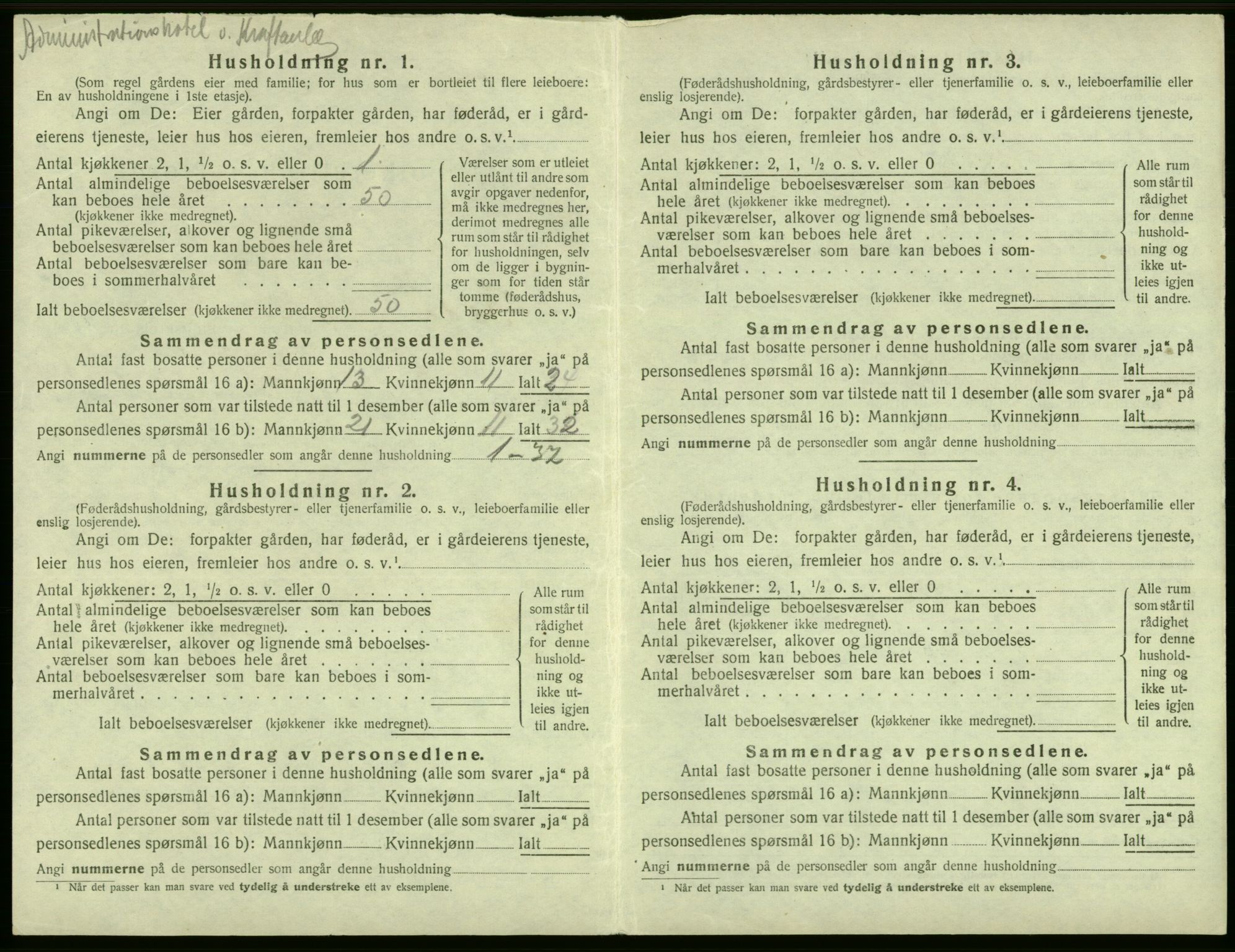 SAB, 1920 census for Odda, 1920, p. 1260