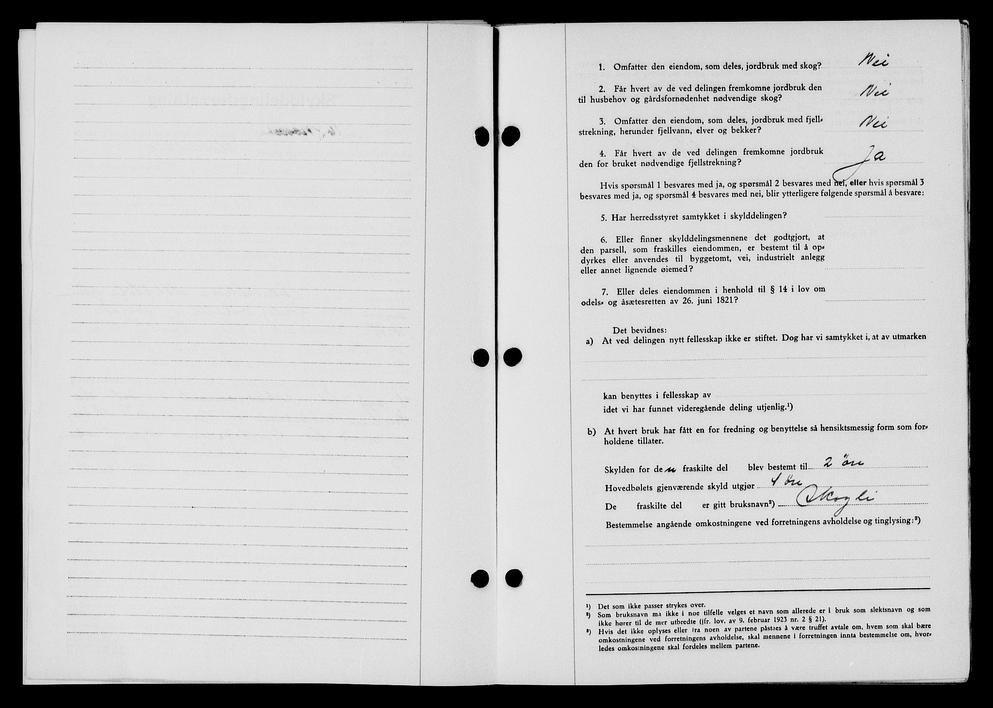 Flekkefjord sorenskriveri, SAK/1221-0001/G/Gb/Gba/L0060: Mortgage book no. A-8, 1945-1946, Diary no: : 516/1945