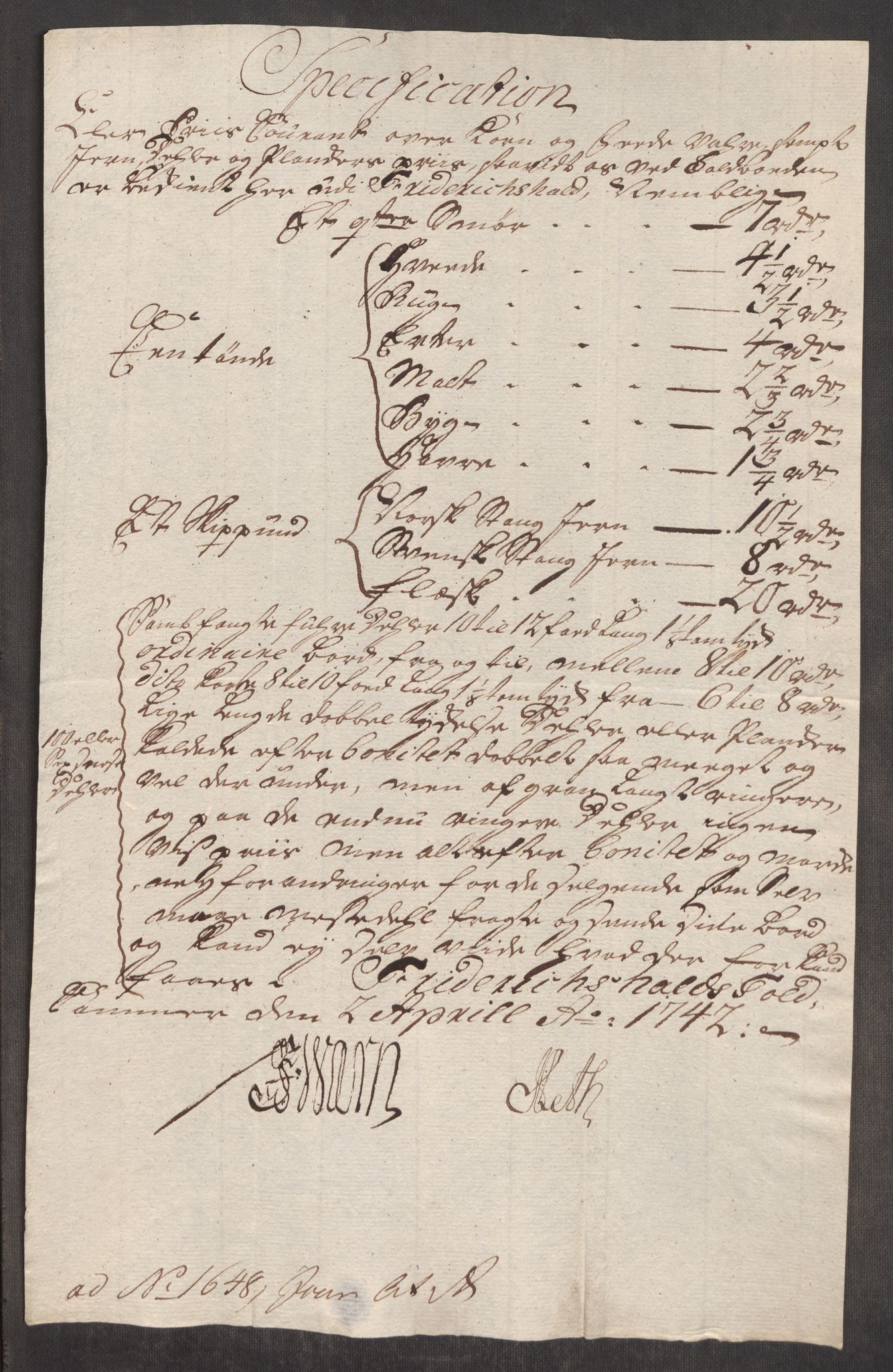 Rentekammeret inntil 1814, Realistisk ordnet avdeling, AV/RA-EA-4070/Oe/L0002: [Ø1]: Priskuranter, 1740-1744, p. 396