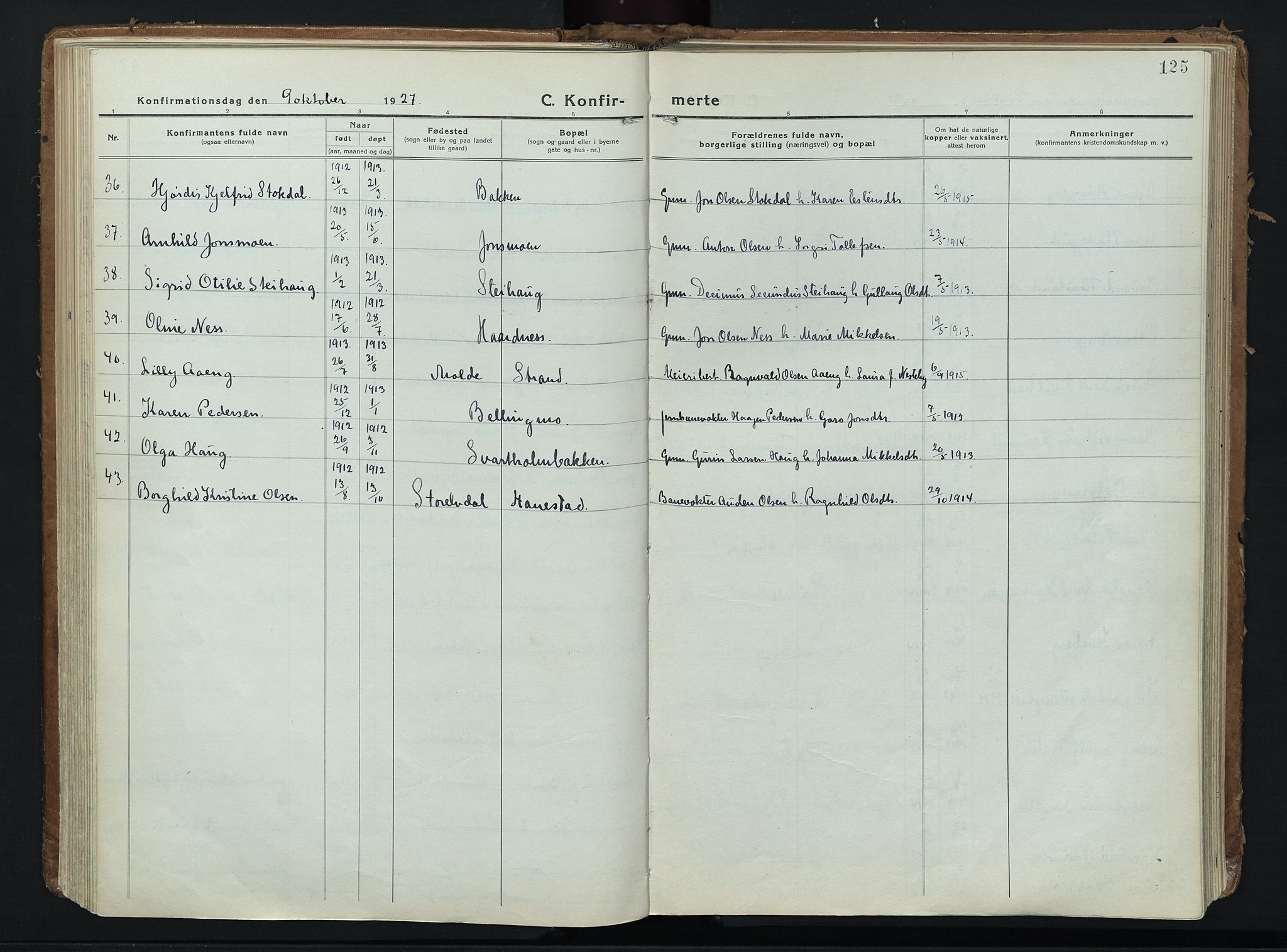 Alvdal prestekontor, AV/SAH-PREST-060/H/Ha/Haa/L0006: Parish register (official) no. 6, 1920-1937, p. 125