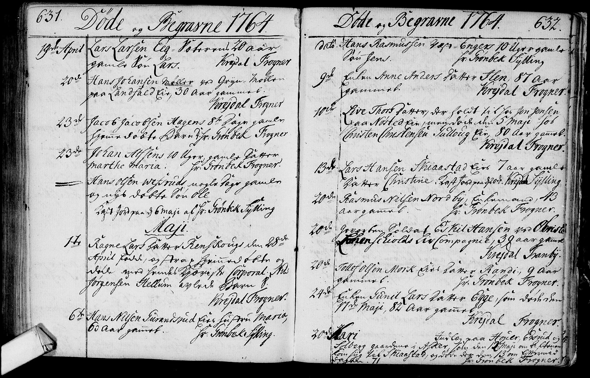 Lier kirkebøker, AV/SAKO-A-230/F/Fa/L0004: Parish register (official) no. I 4, 1749-1764, p. 631-632