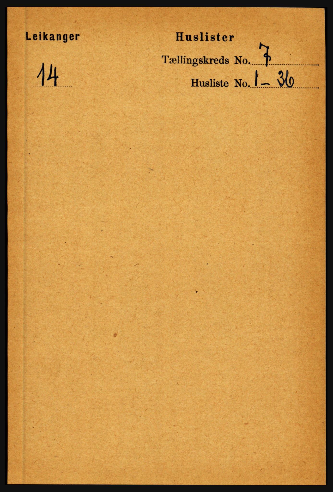 RA, 1891 census for 1419 Leikanger, 1891, p. 1303