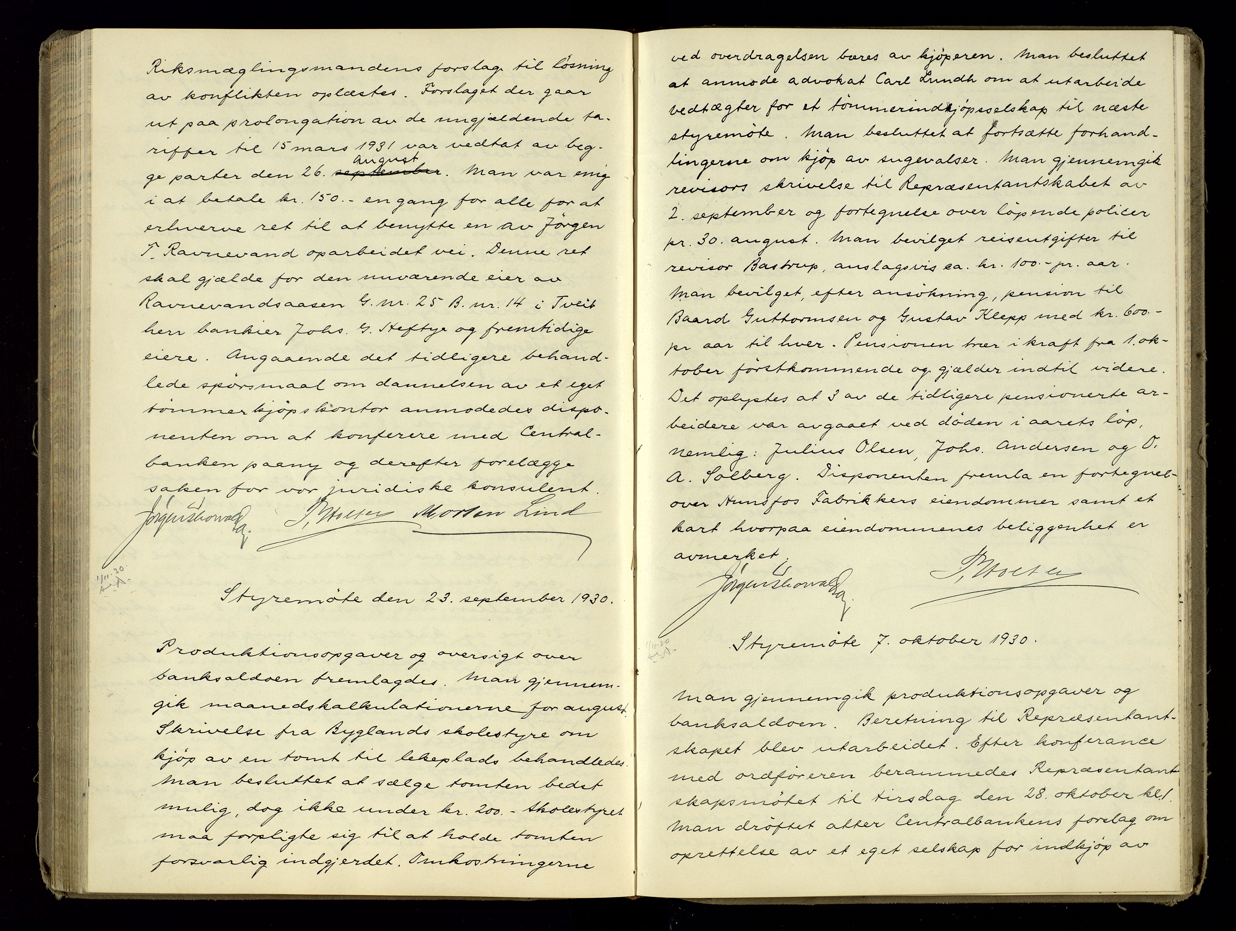 Hunsfos fabrikker, AV/SAK-D/1440/02/L0004: Referatprotokoll fra styremøter, 1909-1934, p. 146