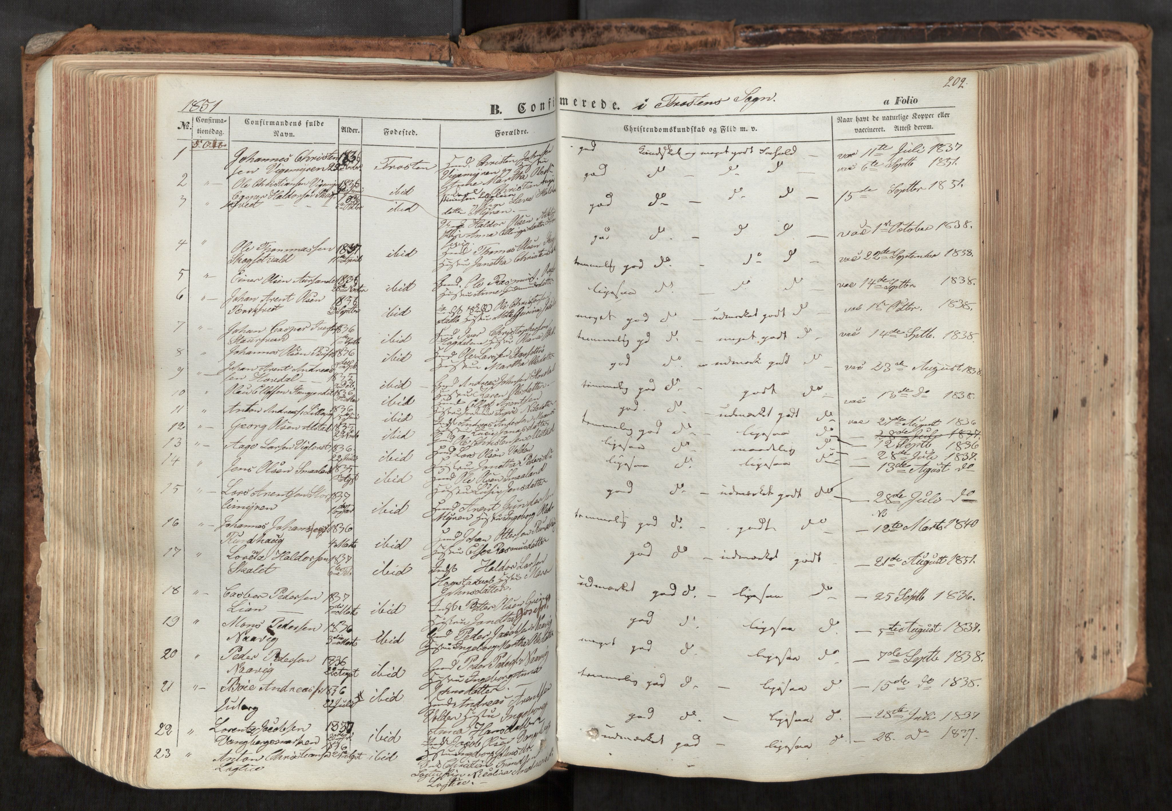 Ministerialprotokoller, klokkerbøker og fødselsregistre - Nord-Trøndelag, SAT/A-1458/713/L0116: Parish register (official) no. 713A07, 1850-1877, p. 202