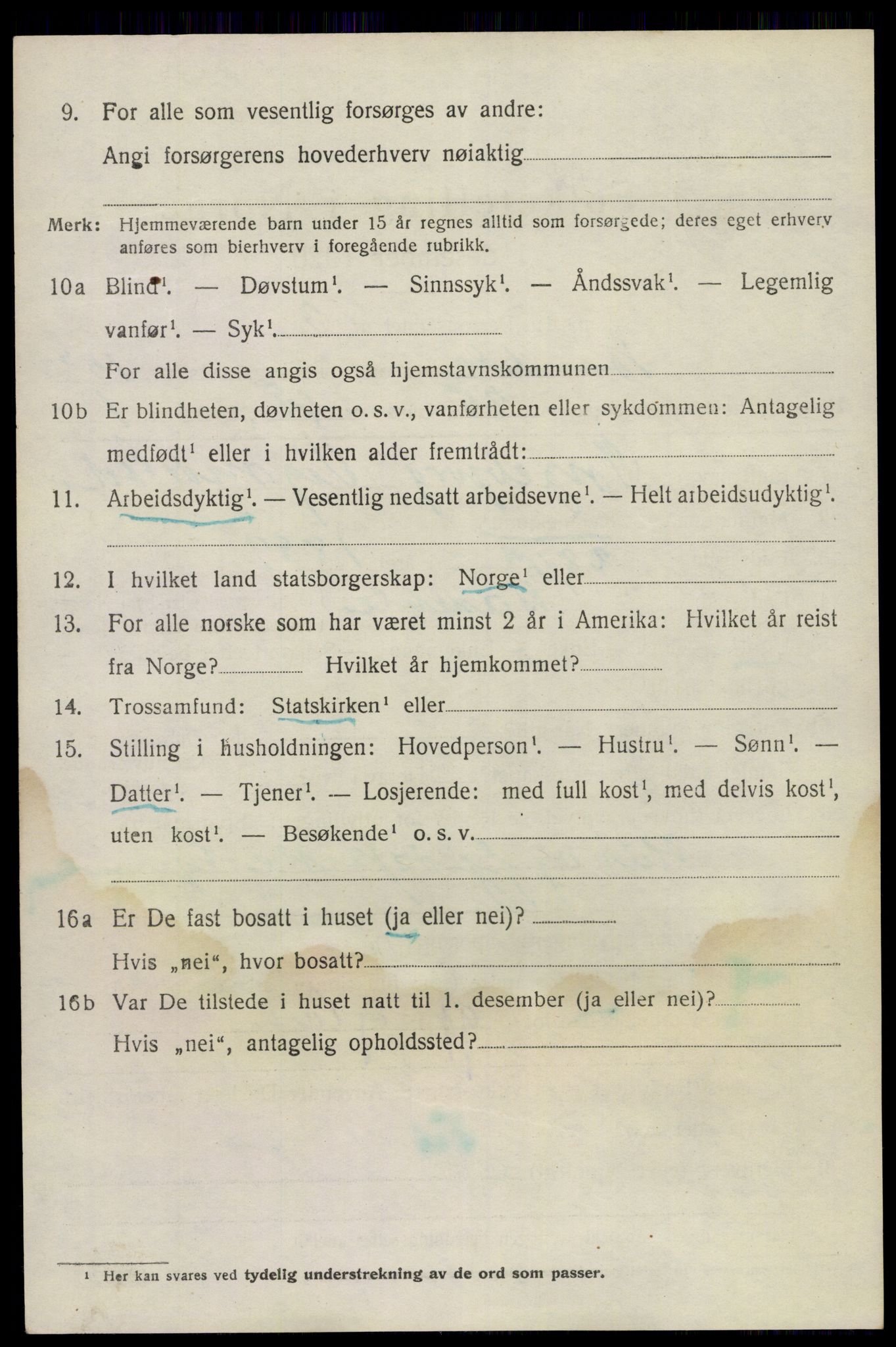 SAKO, 1920 census for Bamble, 1920, p. 11116