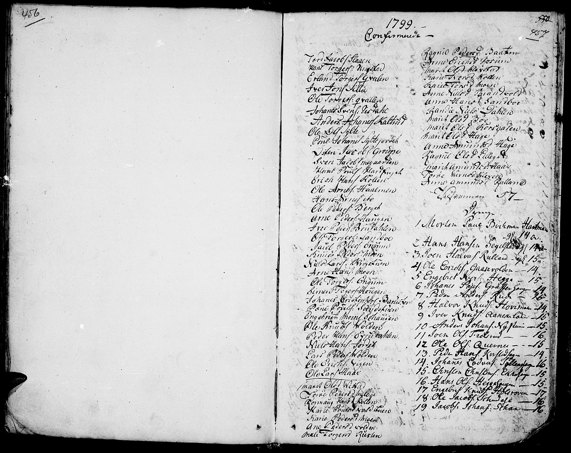 Fron prestekontor, SAH/PREST-078/H/Ha/Haa/L0001: Parish register (official) no. 1, 1799-1816, p. 456-457