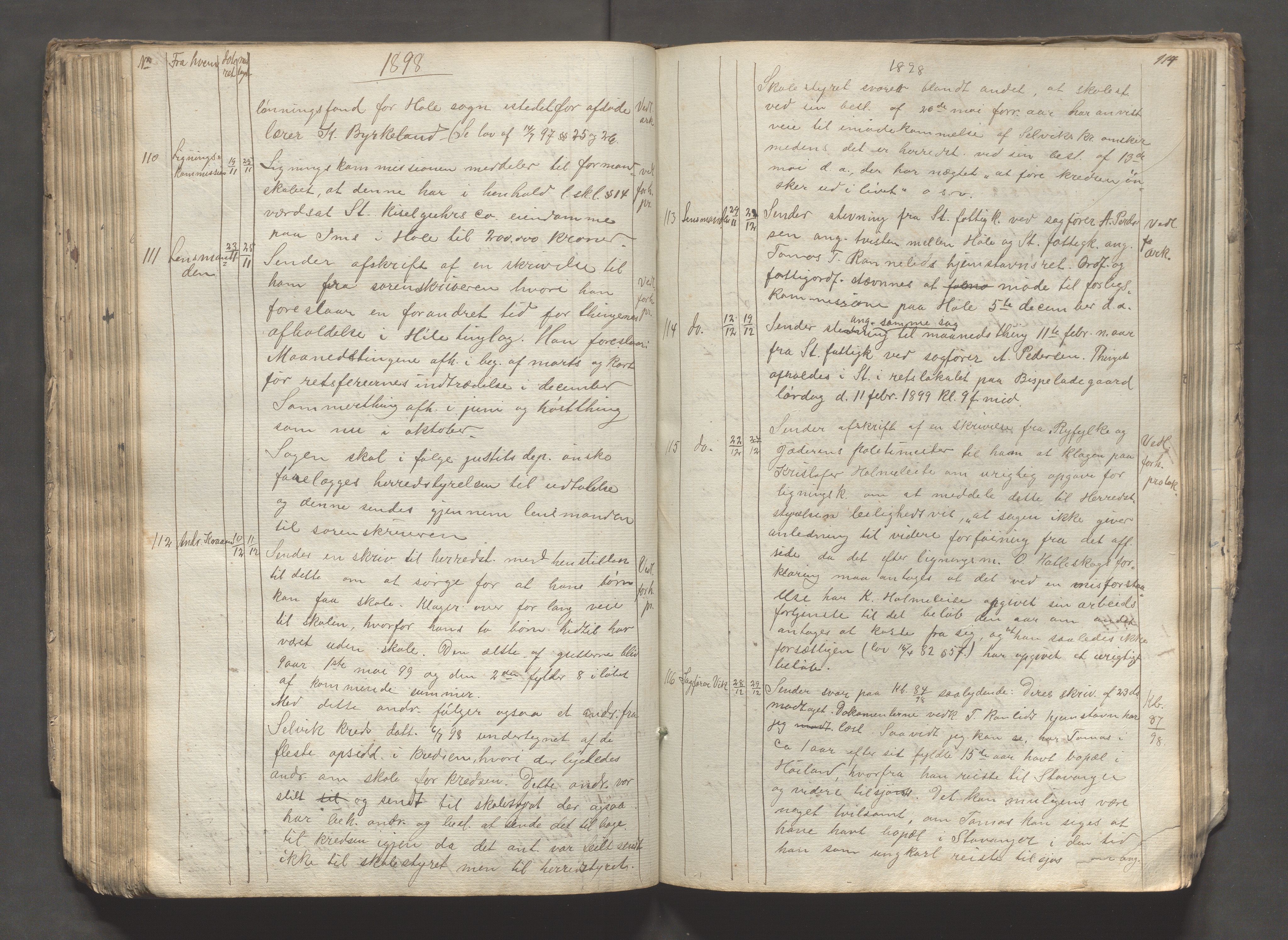 Høle kommune - Formannskapet, IKAR/K-100021/C/Ca/L0001: Journal, 1842-1914, p. 114