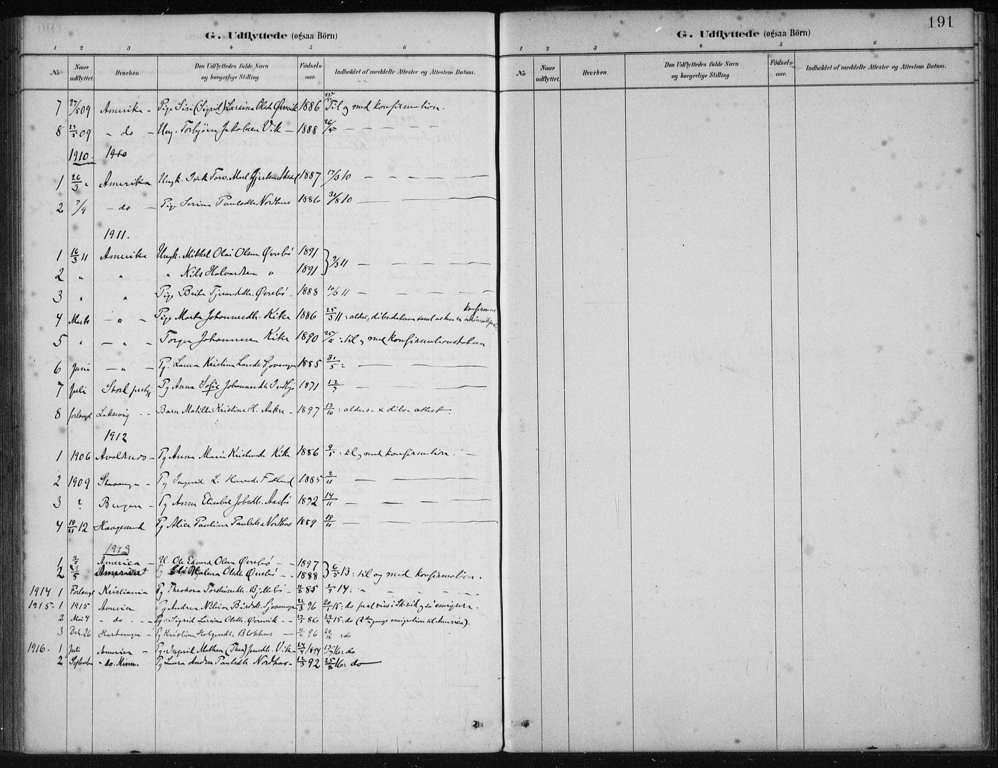 Fjelberg sokneprestembete, SAB/A-75201/H/Haa: Parish register (official) no. B  1, 1879-1919, p. 191