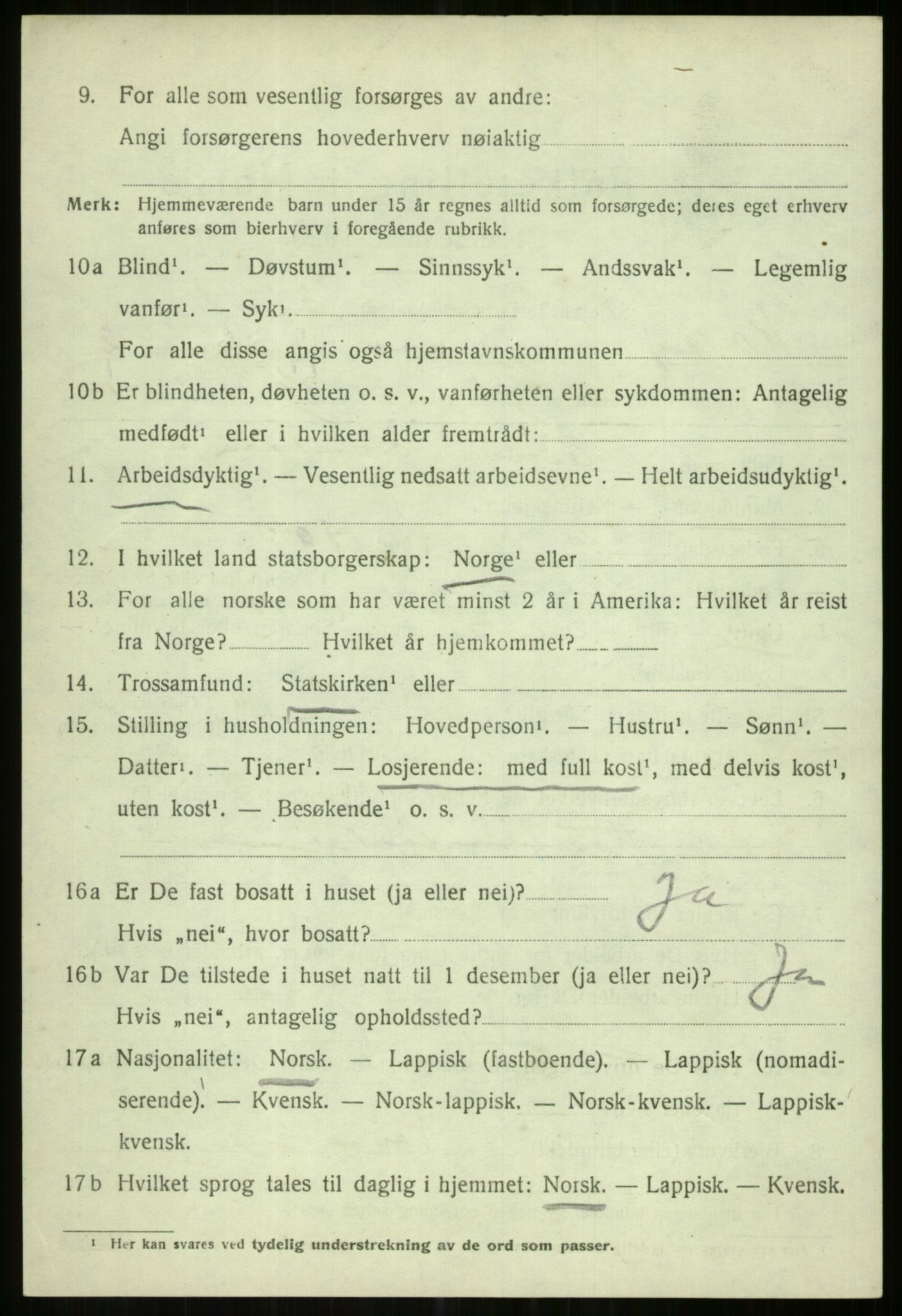 SATØ, 1920 census for Karlsøy, 1920, p. 1740