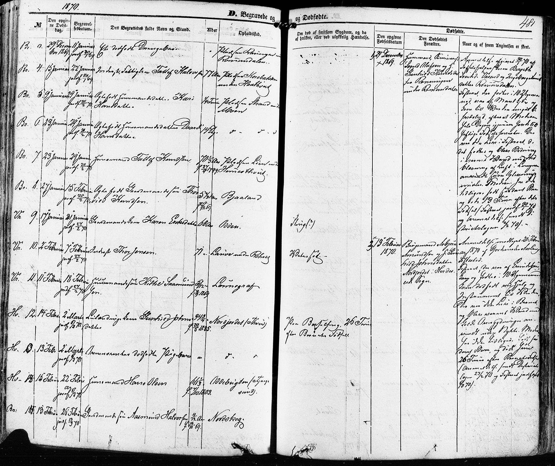 Kviteseid kirkebøker, AV/SAKO-A-276/F/Fa/L0007: Parish register (official) no. I 7, 1859-1881, p. 481