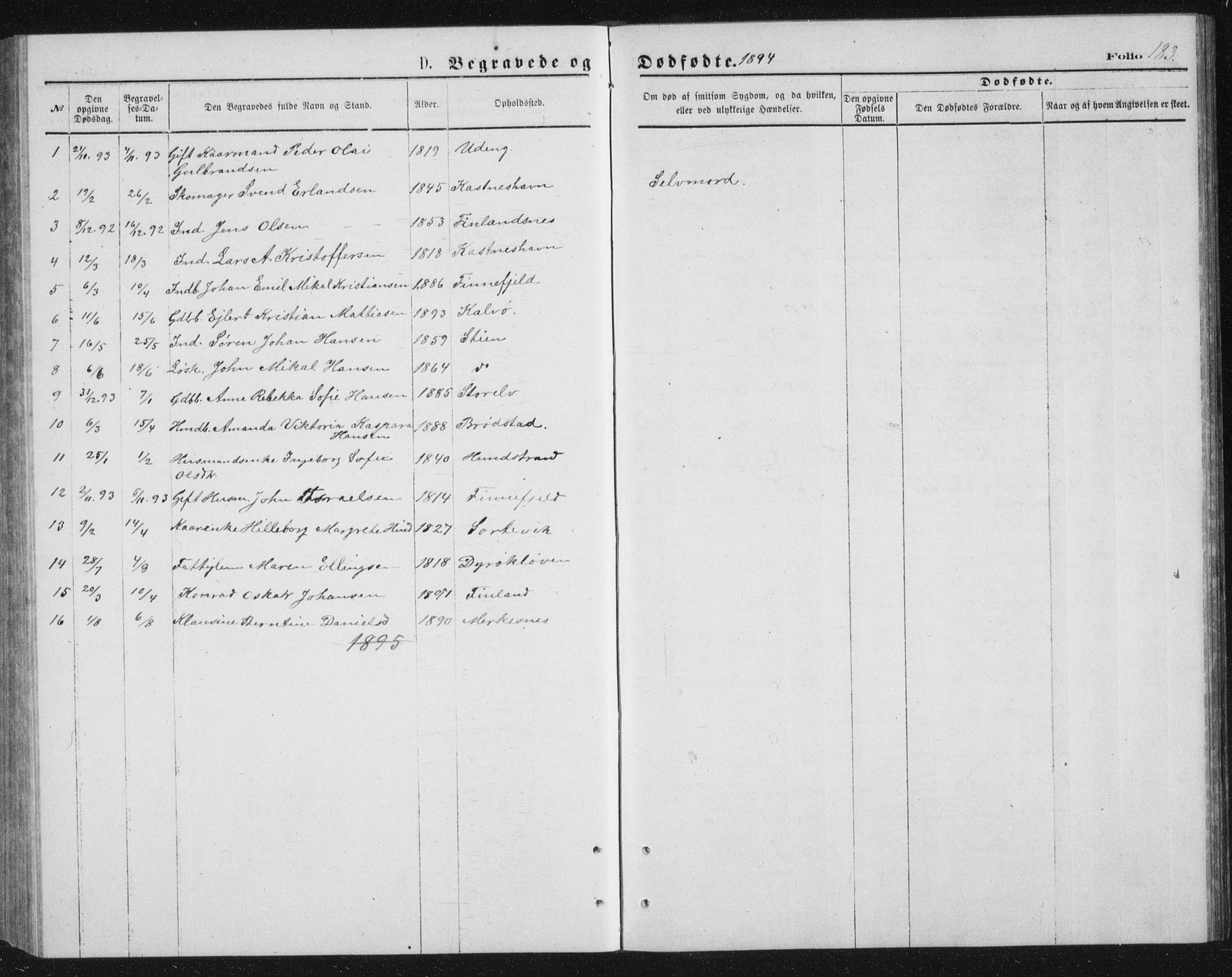 Tranøy sokneprestkontor, SATØ/S-1313/I/Ia/Iab/L0013klokker: Parish register (copy) no. 13, 1874-1896, p. 183