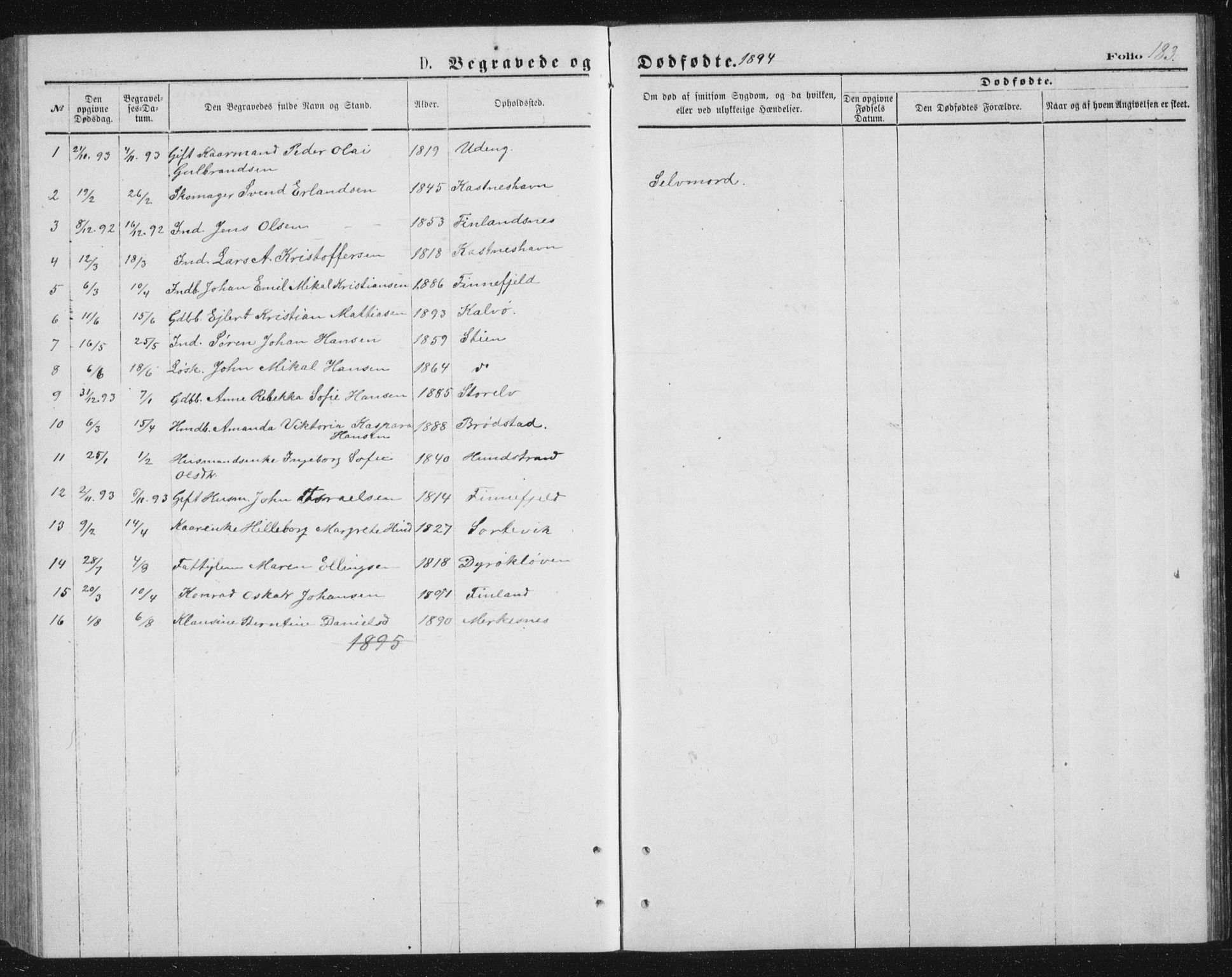 Tranøy sokneprestkontor, AV/SATØ-S-1313/I/Ia/Iab/L0013klokker: Parish register (copy) no. 13, 1874-1896, p. 183