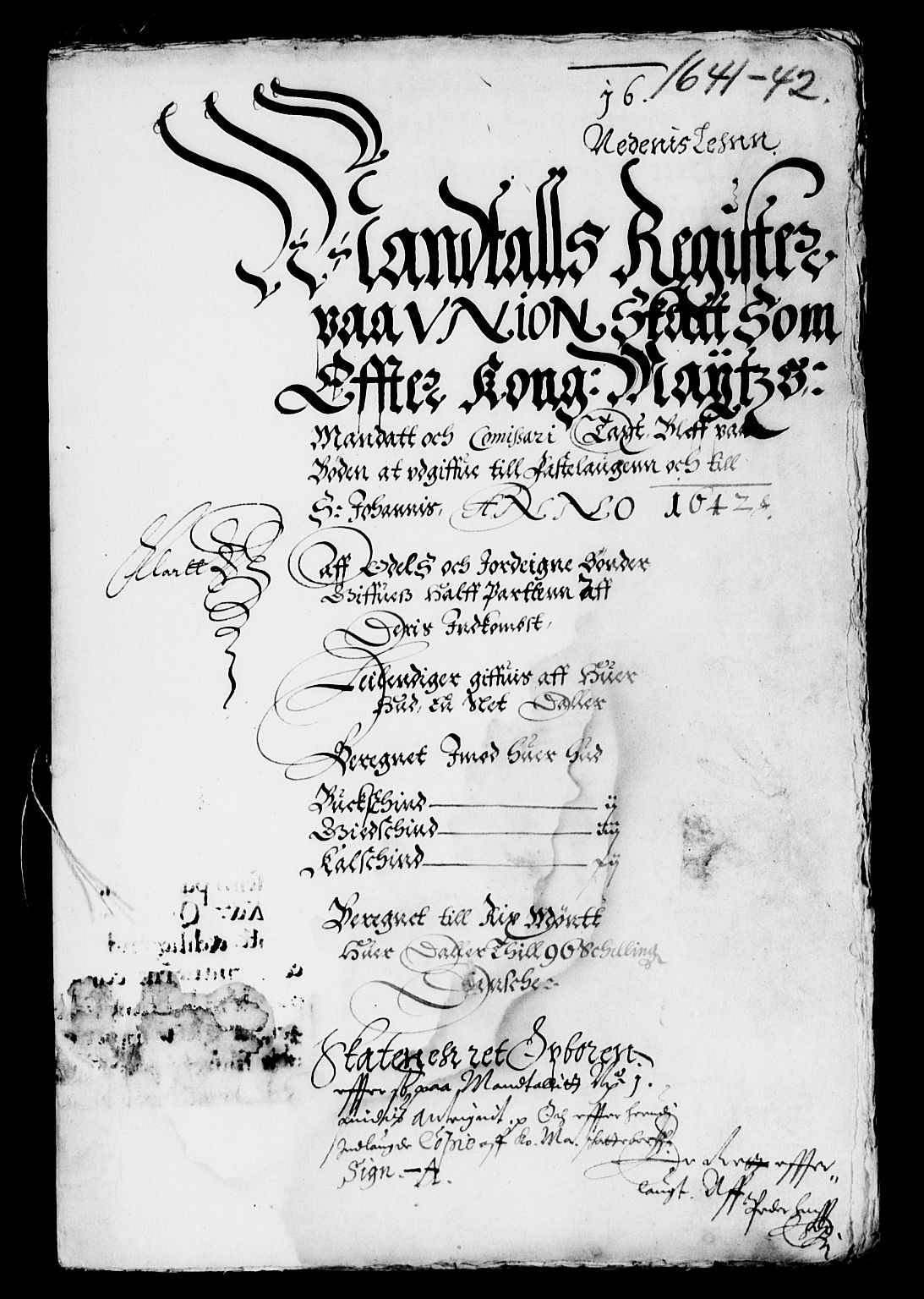 Rentekammeret inntil 1814, Reviderte regnskaper, Lensregnskaper, AV/RA-EA-5023/R/Rb/Rbq/L0031: Nedenes len. Mandals len. Råbyggelag., 1641-1642