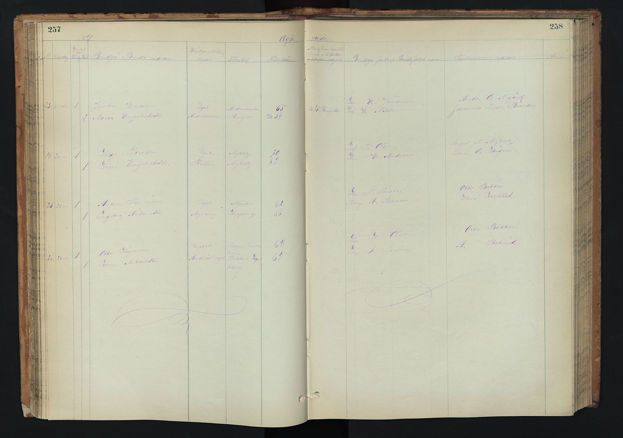 Stor-Elvdal prestekontor, AV/SAH-PREST-052/H/Ha/Hab/L0002: Parish register (copy) no. 2, 1860-1894, p. 257-258