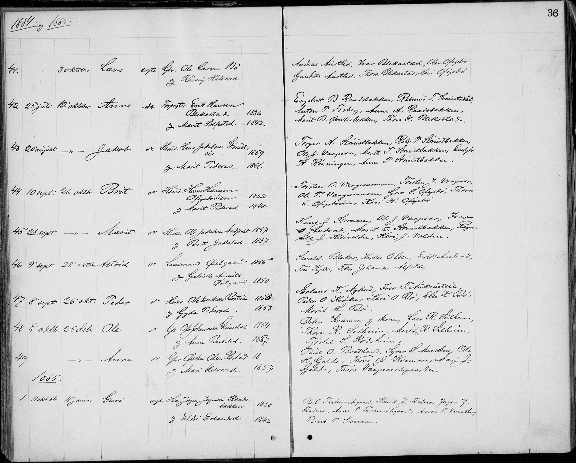 Lom prestekontor, AV/SAH-PREST-070/L/L0013: Parish register (copy) no. 13, 1874-1938, p. 36