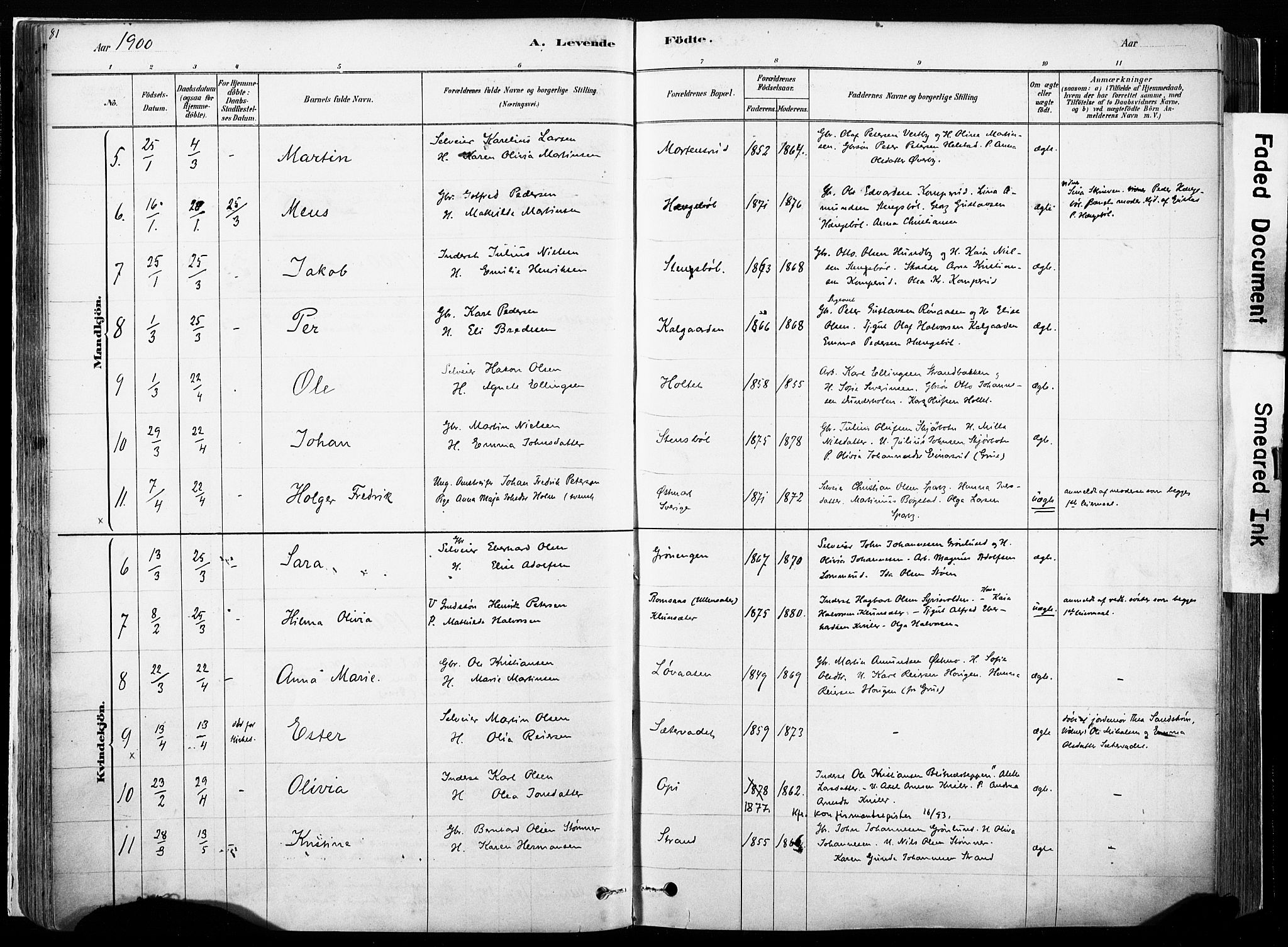 Hof prestekontor, AV/SAH-PREST-038/H/Ha/Haa/L0010: Parish register (official) no. 10, 1878-1909, p. 81