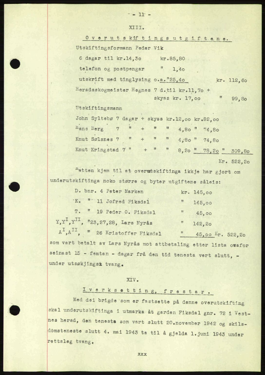 Romsdal sorenskriveri, AV/SAT-A-4149/1/2/2C: Mortgage book no. A14, 1943-1943, Diary no: : 1229/1943