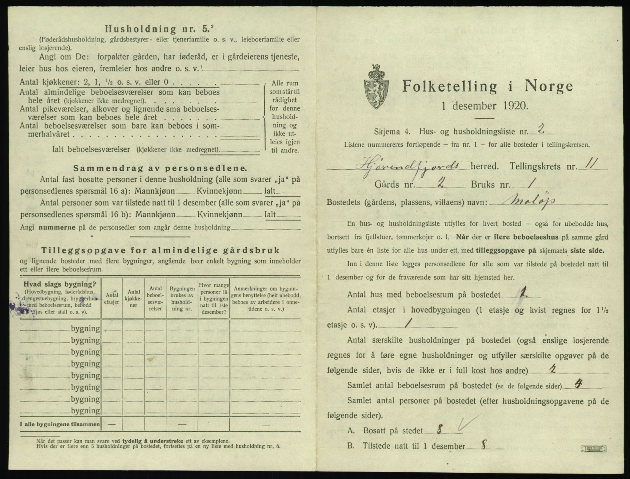 SAT, 1920 census for Hjørundfjord, 1920, p. 565