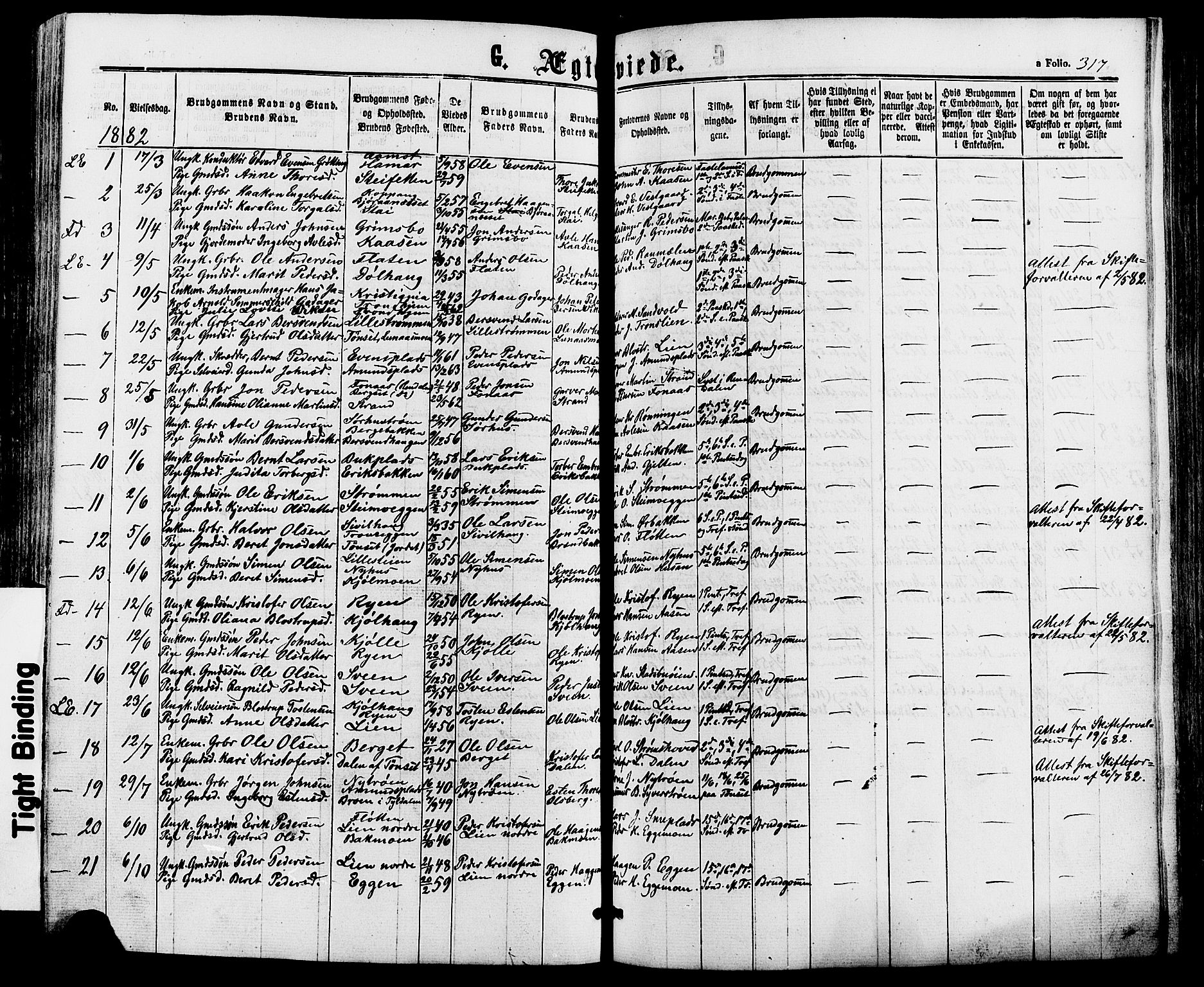 Alvdal prestekontor, SAH/PREST-060/H/Ha/Haa/L0001: Parish register (official) no. 1, 1863-1882, p. 317