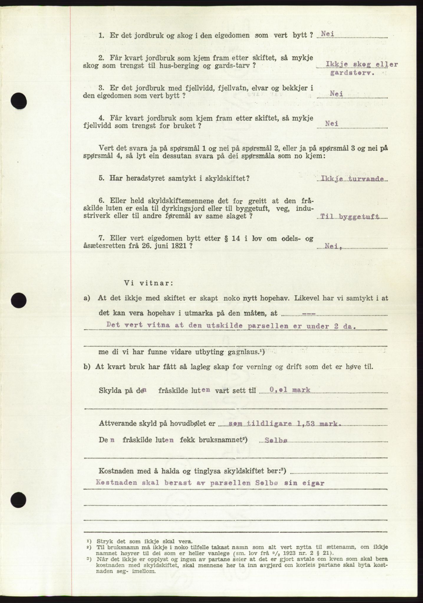 Søre Sunnmøre sorenskriveri, AV/SAT-A-4122/1/2/2C/L0108: Mortgage book no. 34A, 1957-1958, Diary no: : 3042/1957