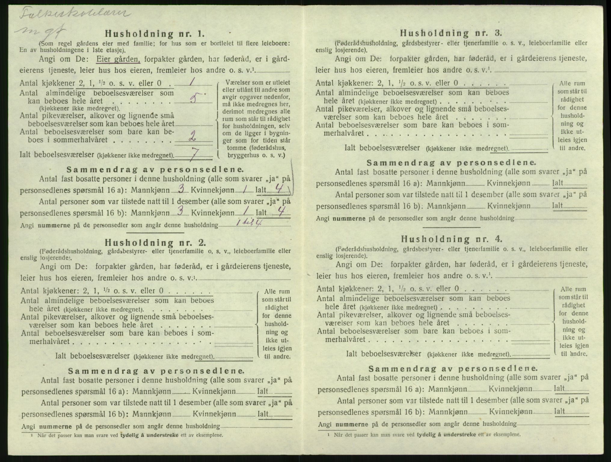 SAK, 1920 census for Froland, 1920, p. 822