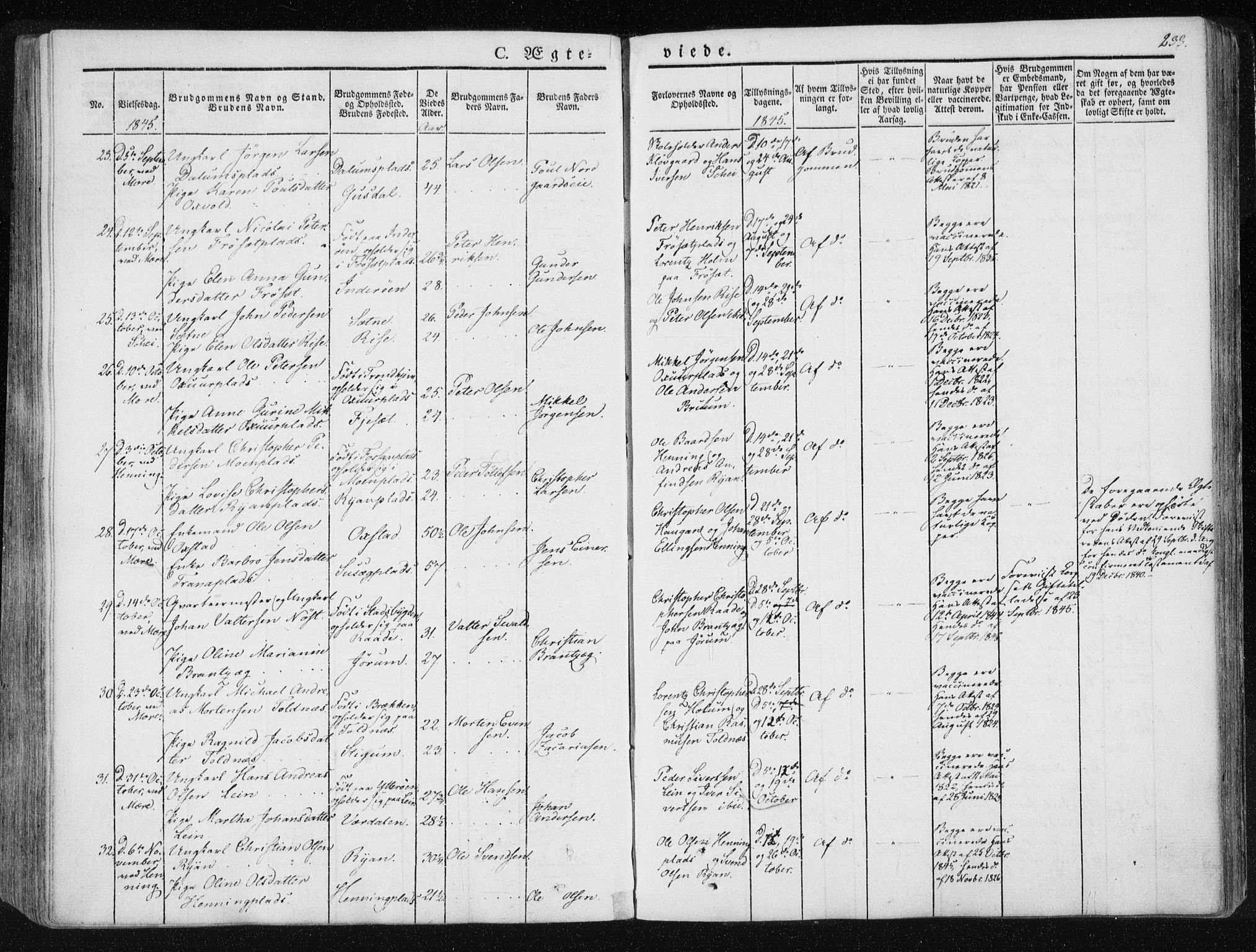 Ministerialprotokoller, klokkerbøker og fødselsregistre - Nord-Trøndelag, SAT/A-1458/735/L0339: Parish register (official) no. 735A06 /1, 1836-1848, p. 233