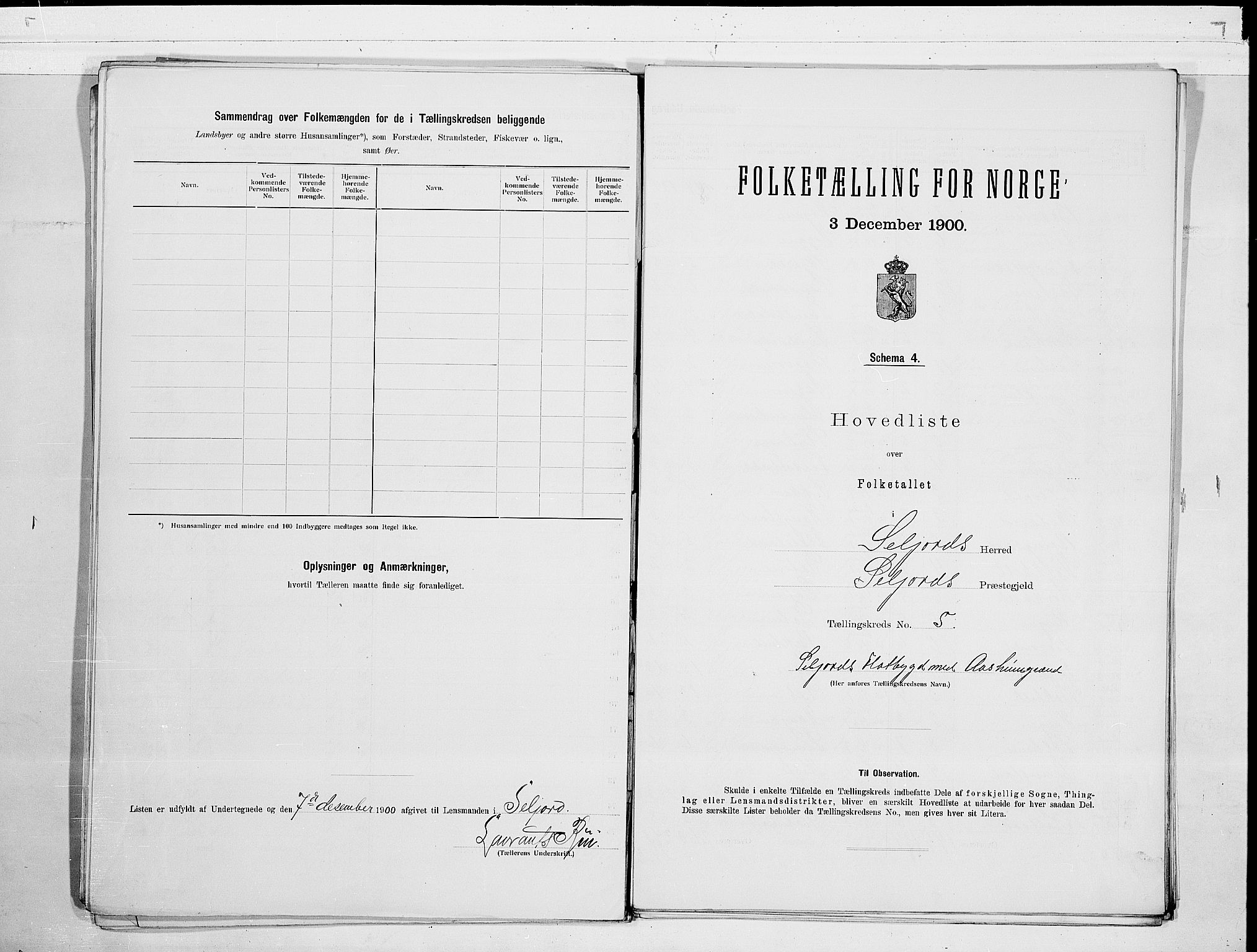 SAKO, 1900 census for Seljord, 1900, p. 12