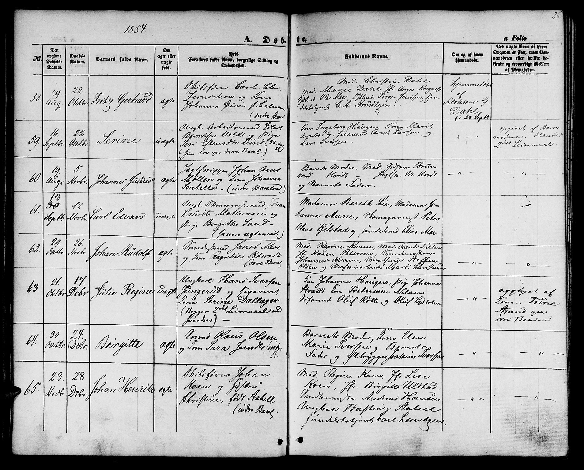 Ministerialprotokoller, klokkerbøker og fødselsregistre - Sør-Trøndelag, SAT/A-1456/604/L0184: Parish register (official) no. 604A05, 1851-1860, p. 26
